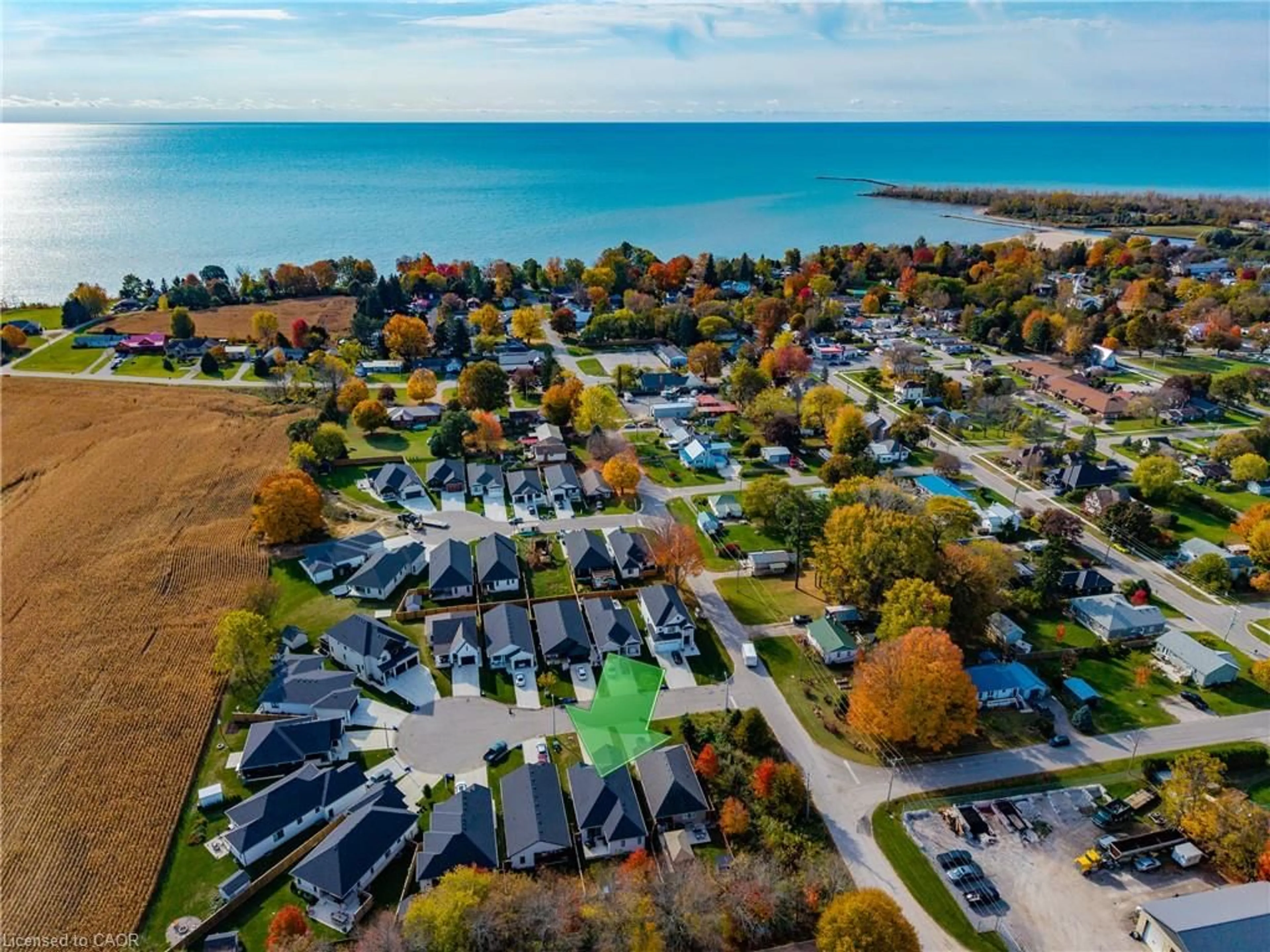 A pic from outside/outdoor area/front of a property/back of a property/a pic from drone, water/lake/river/ocean view for 5 Macneil Crt, Port Burwell Ontario N0J 1T0