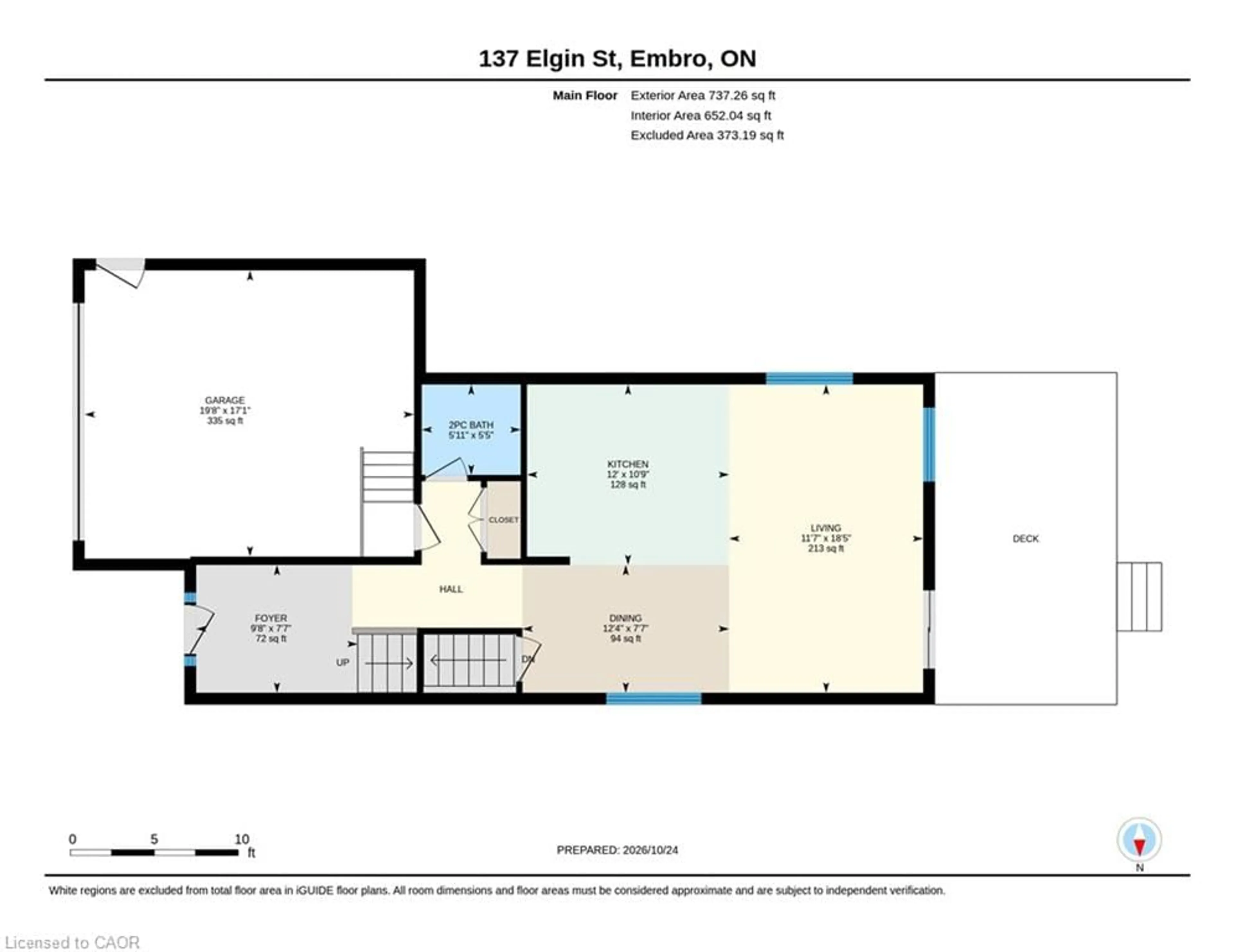 Floor plan for 137 Elgin St, Embro Ontario N0J 1J0