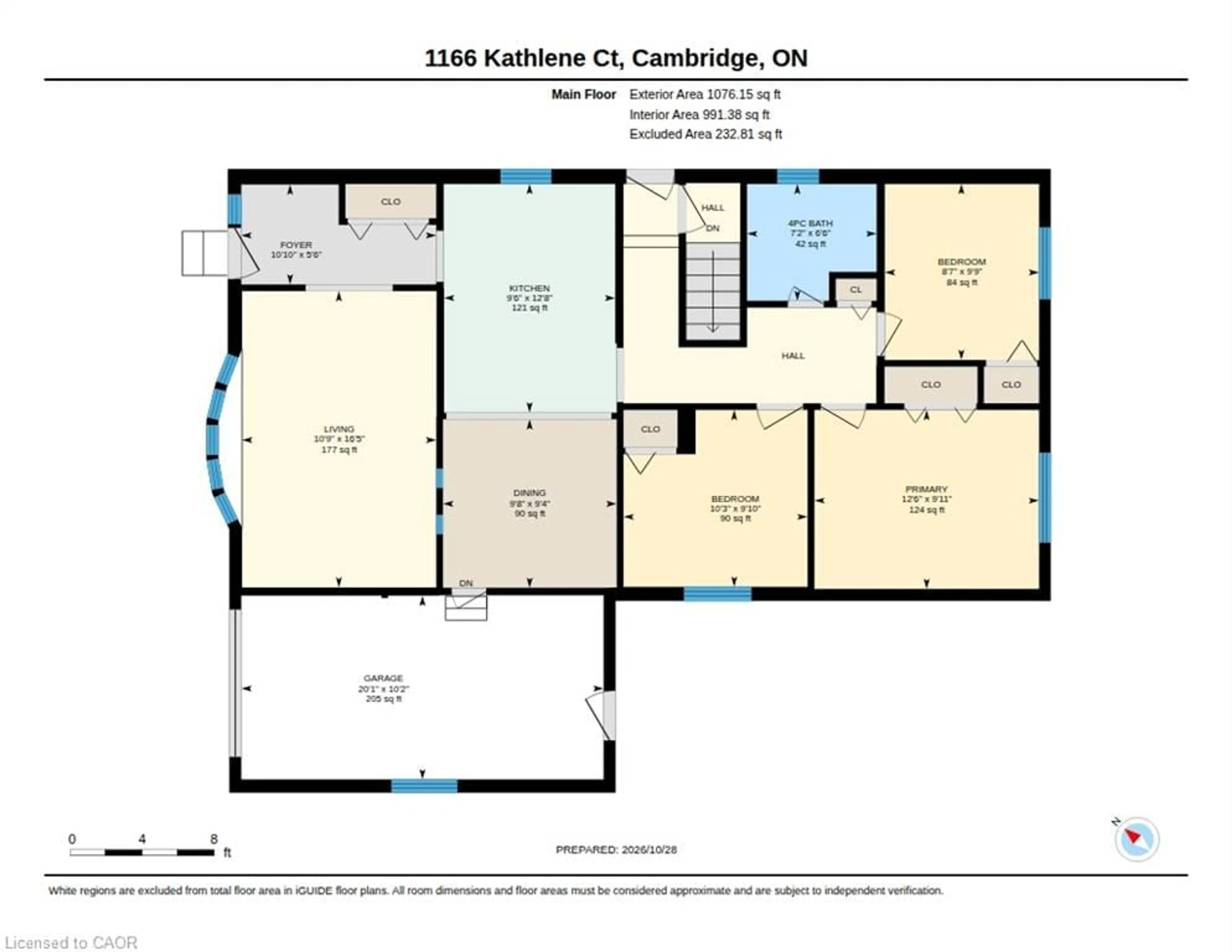 Floor plan for 1166 Kathlene Crt, Cambridge Ontario N3H 4P2
