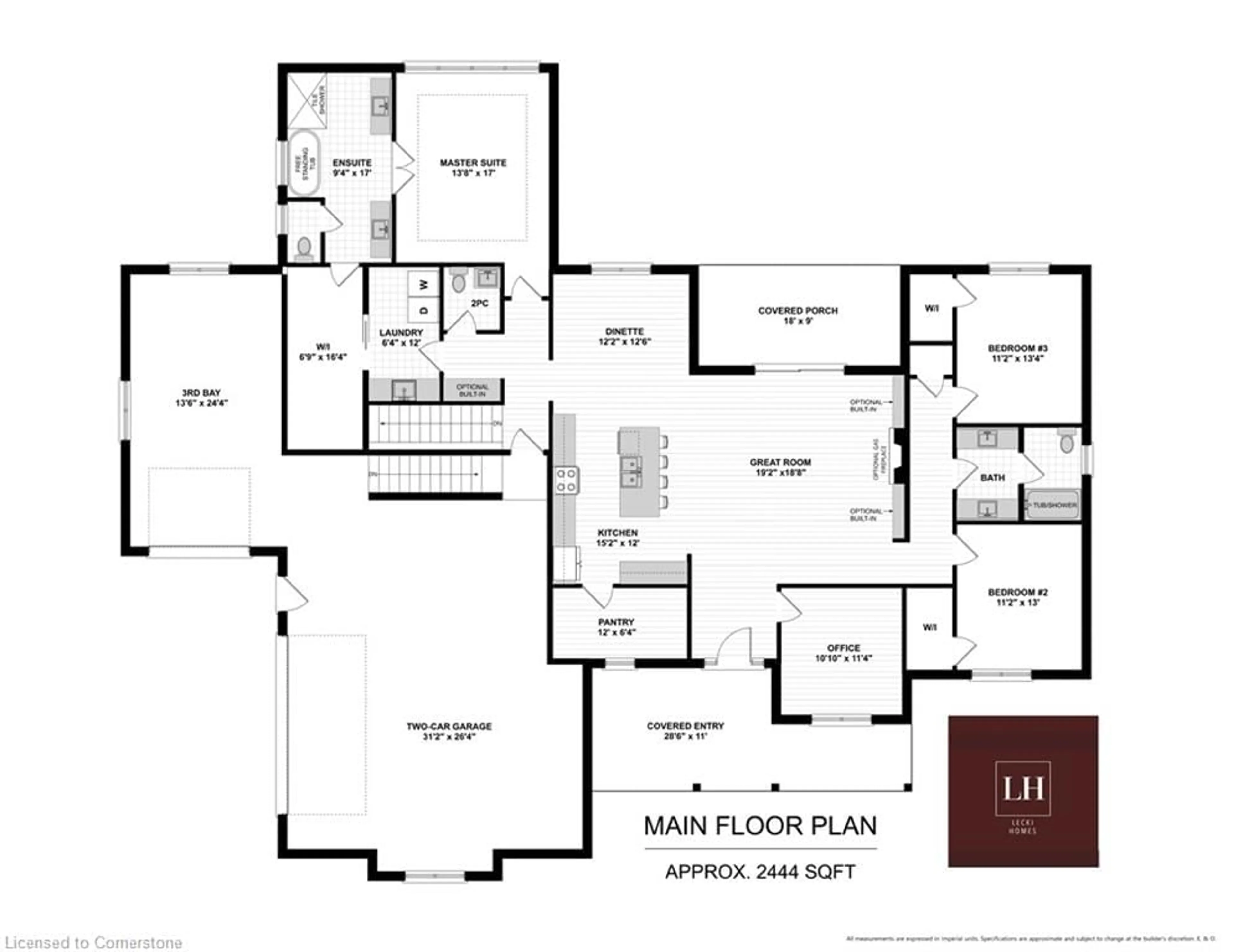 Floor plan for 15 Clover Lane #LOT 28, Otterville Ontario N0J 1R0