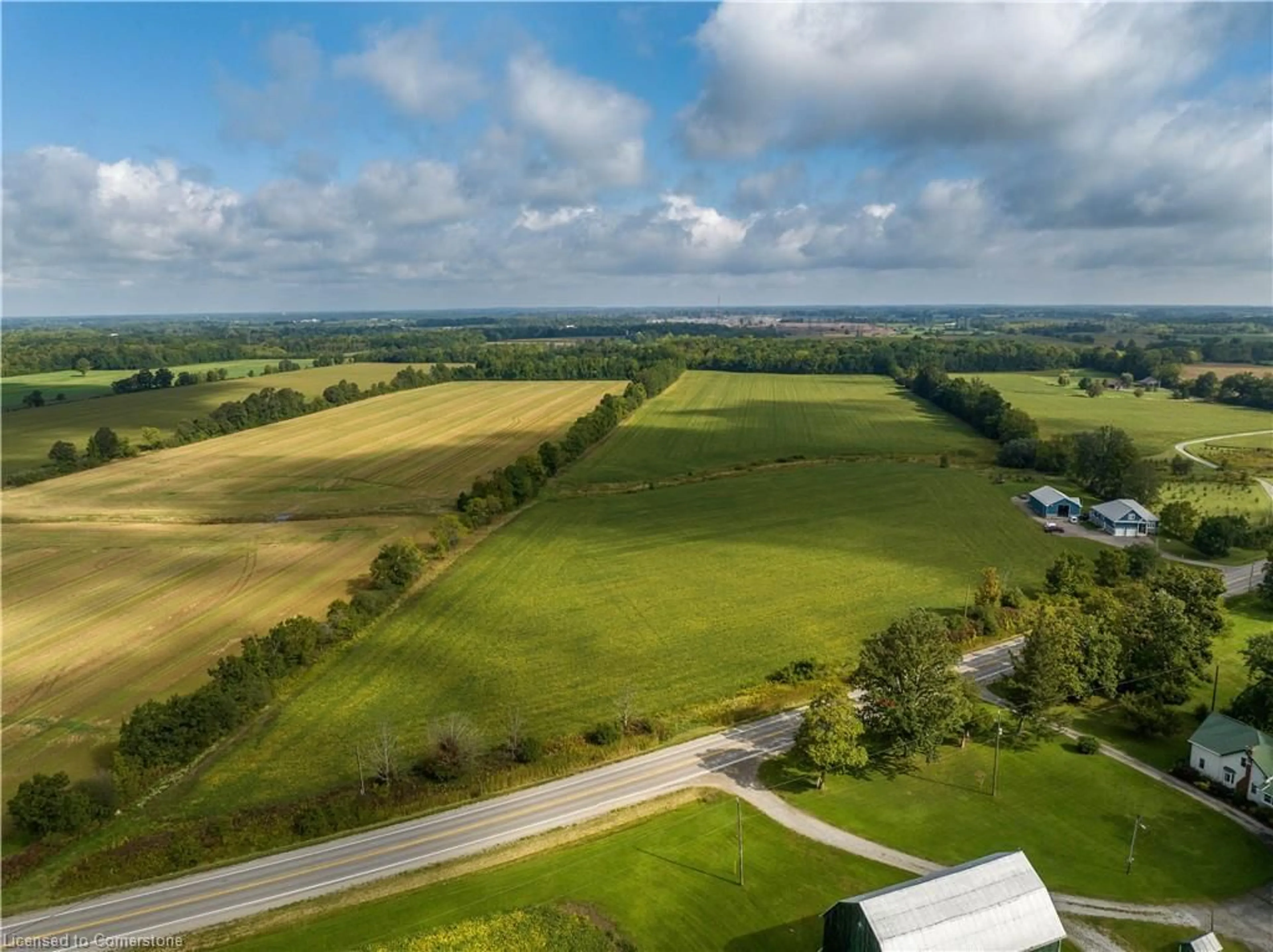 A pic from outside/outdoor area/front of a property/back of a property/a pic from drone, water/lake/river/ocean view for 1358 #54 Hwy, Caledonia Ontario N3W 2G9