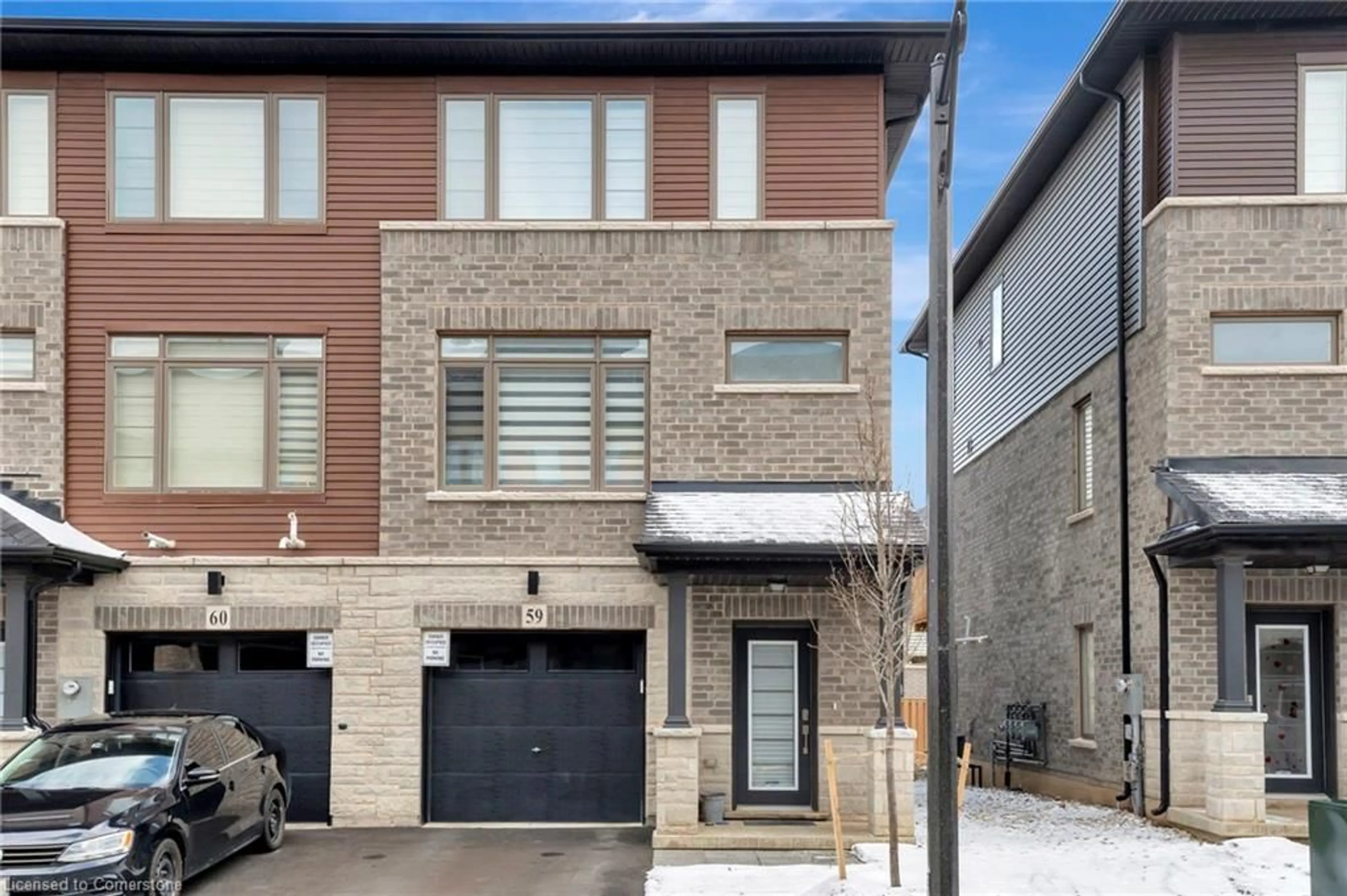 A pic from exterior of the house or condo, the street view for 61 Soho St #59, Hamilton Ontario L8J 0M6