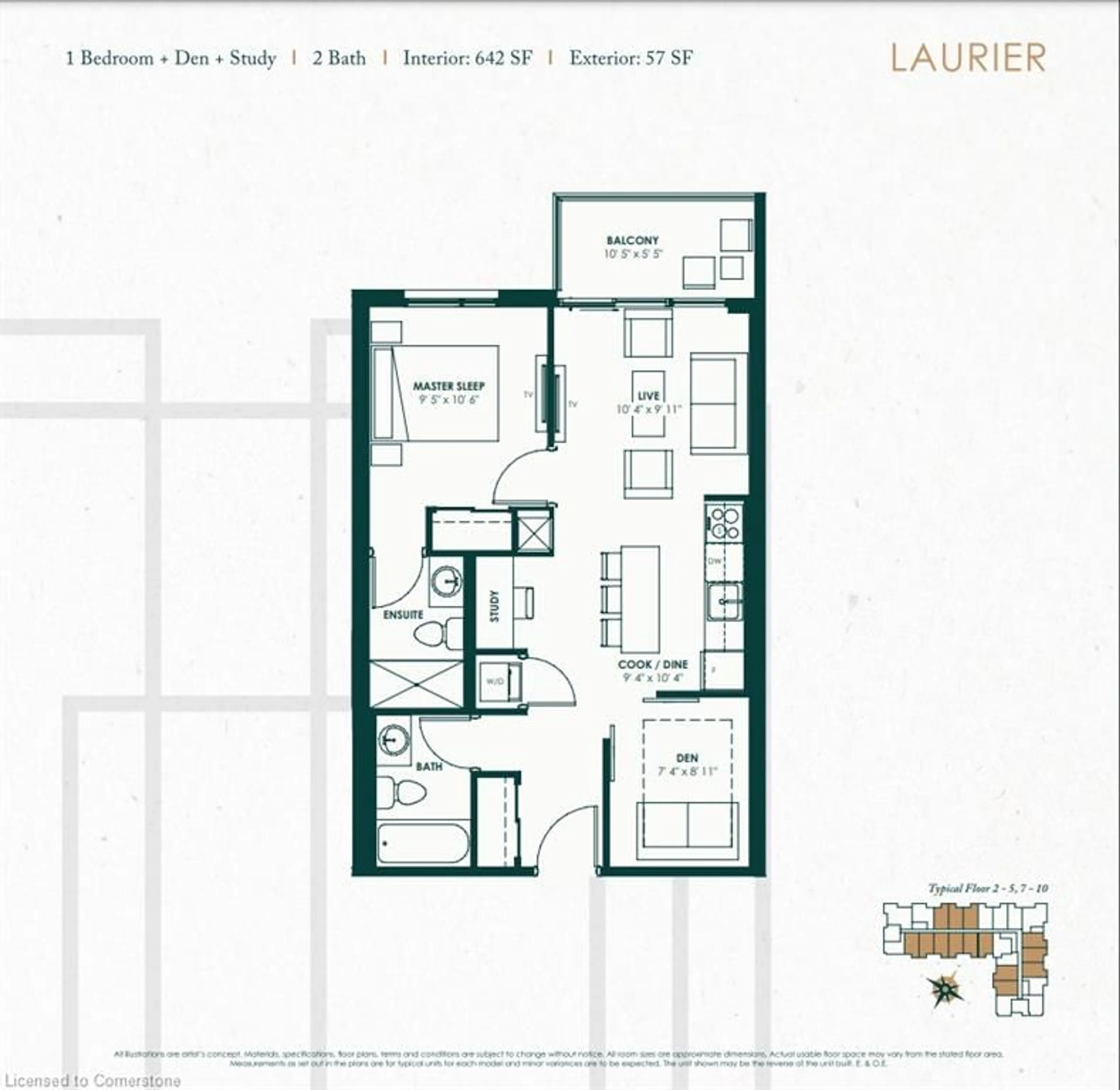 Floor plan for 401 Shellard Lane #724, Brantford Ontario N3T 5L5