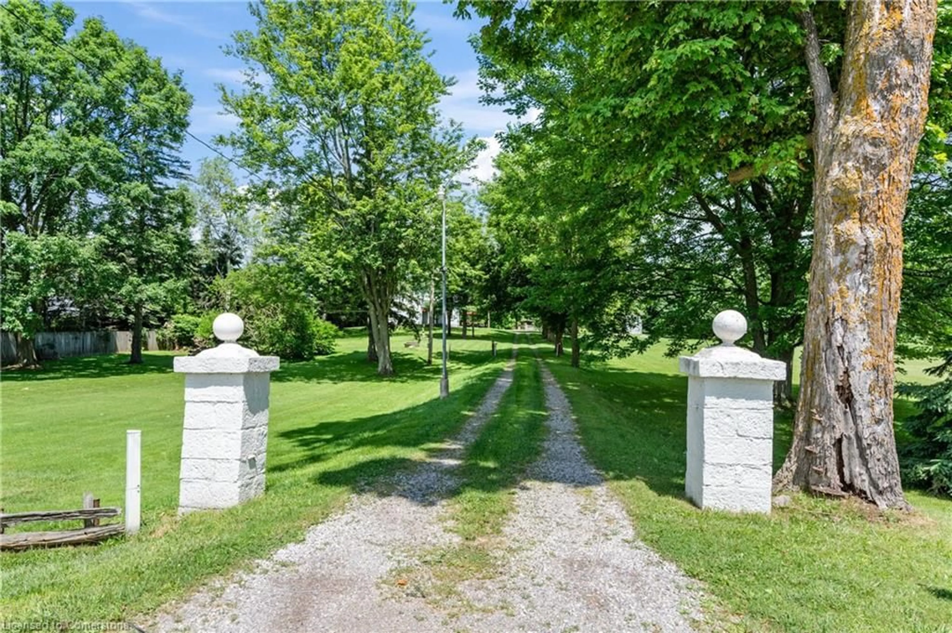 Patio, the fenced backyard for 1689 2nd Concession Rd, Lynden Ontario L0R 1T0