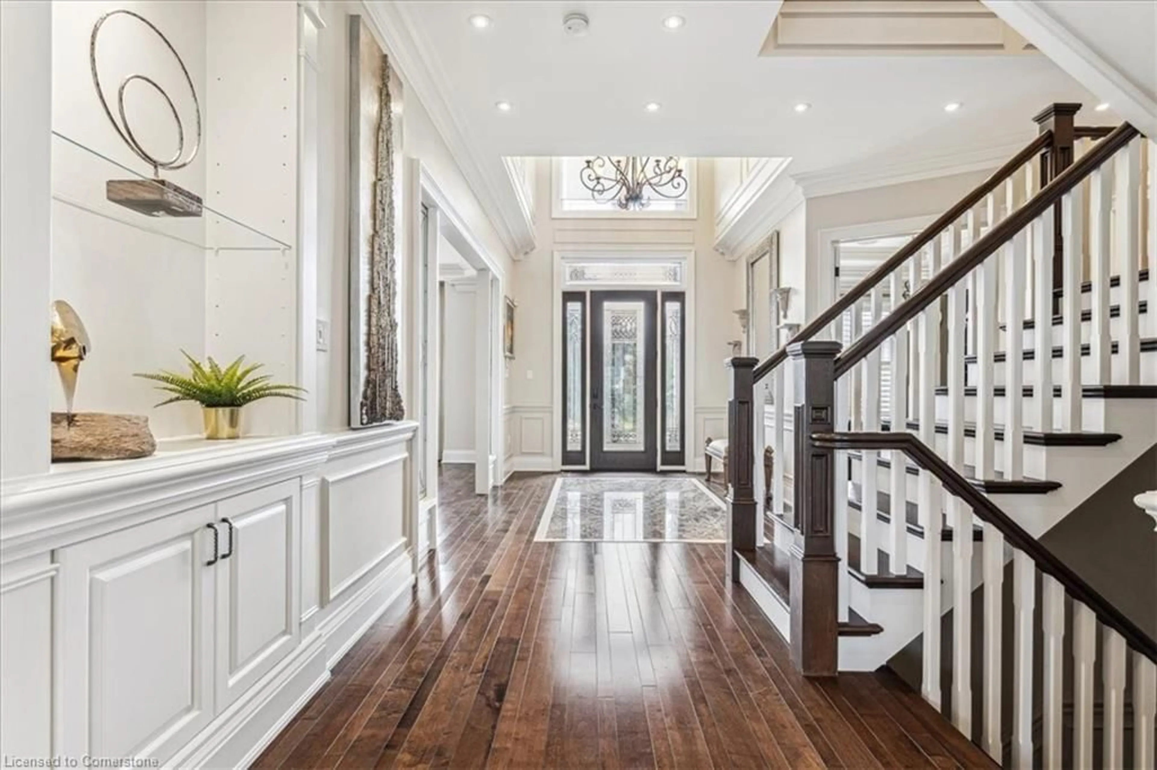 Indoor entryway, wood floors for 56 Aquamarine Dr, Hamilton Ontario L8E 0E8