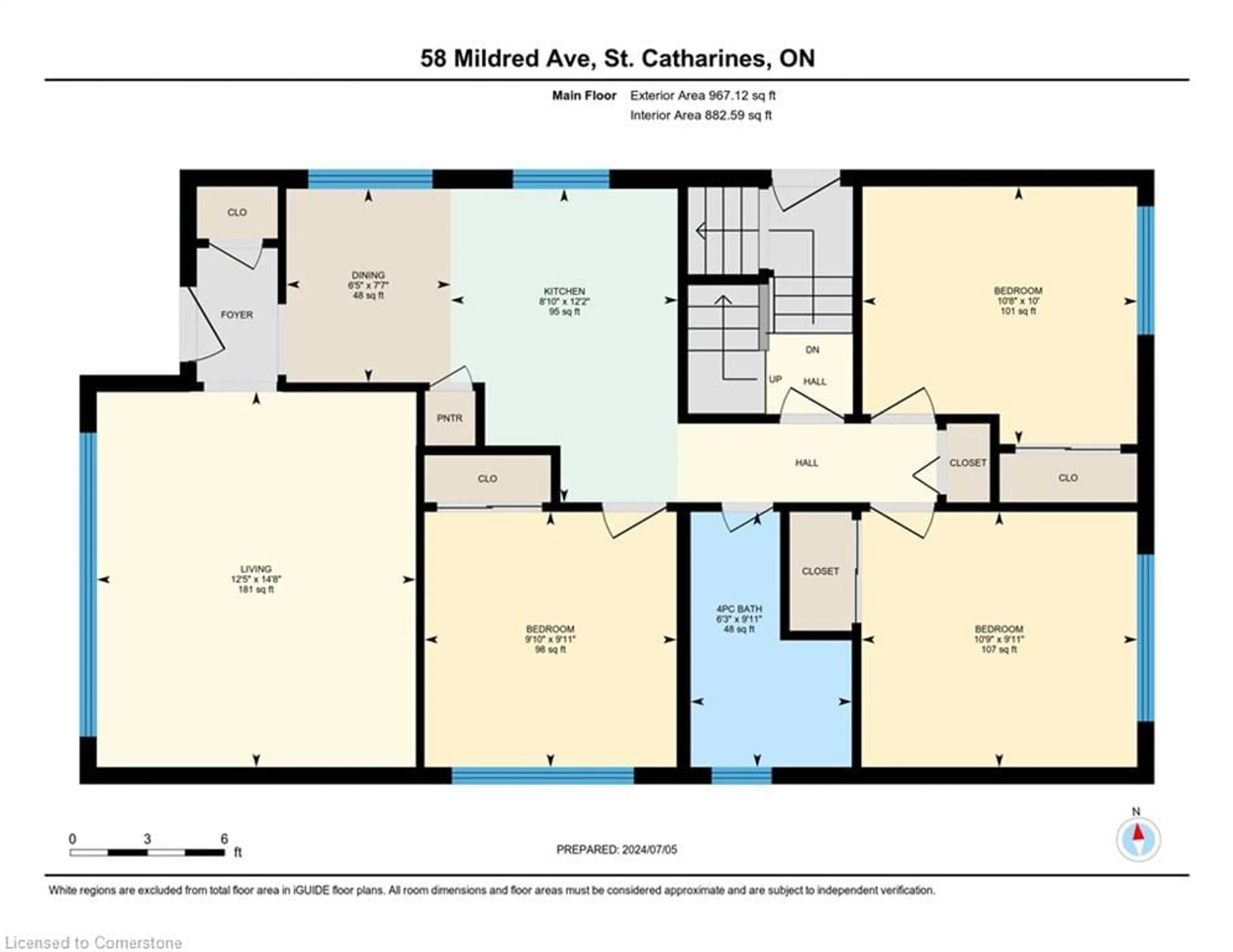 Floor plan for 58 Mildred Ave, St. Catharines Ontario L2R 6J3