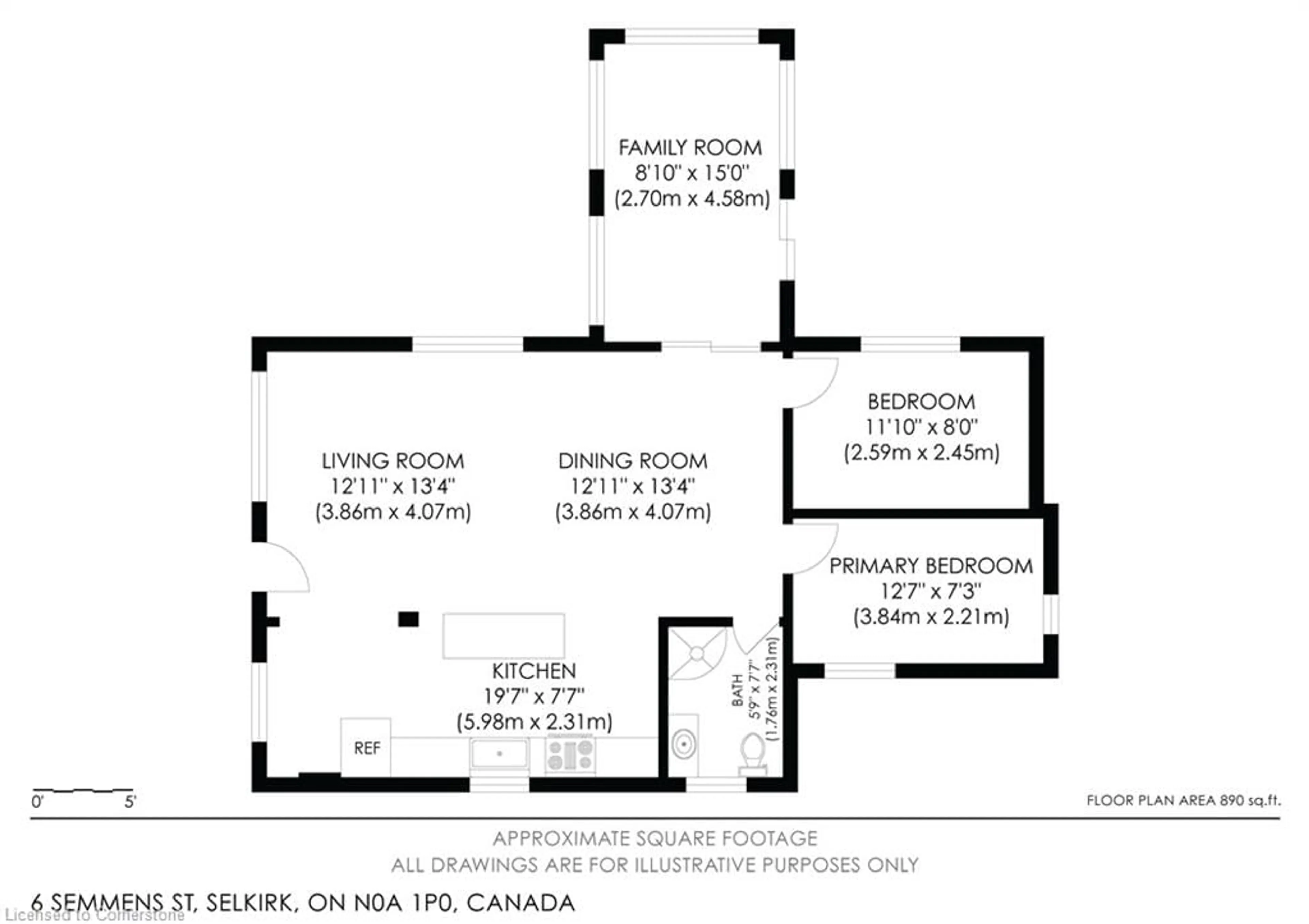 Floor plan for 6 Semmens St, Nanticoke Ontario N0A 1L0