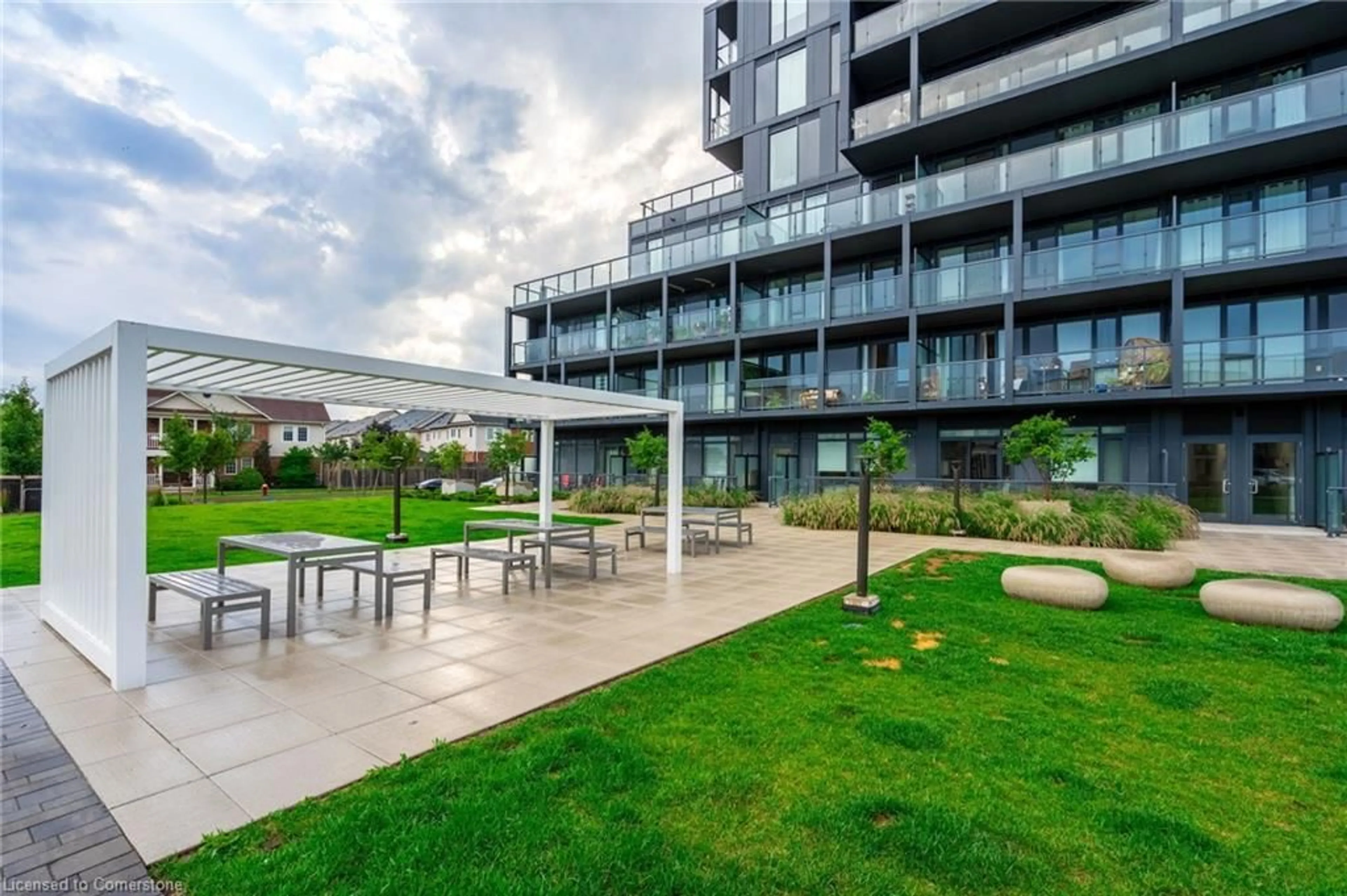 Patio, the front or back of building for 3200 Dakota Common #B717, Burlington Ontario L7M 2A9