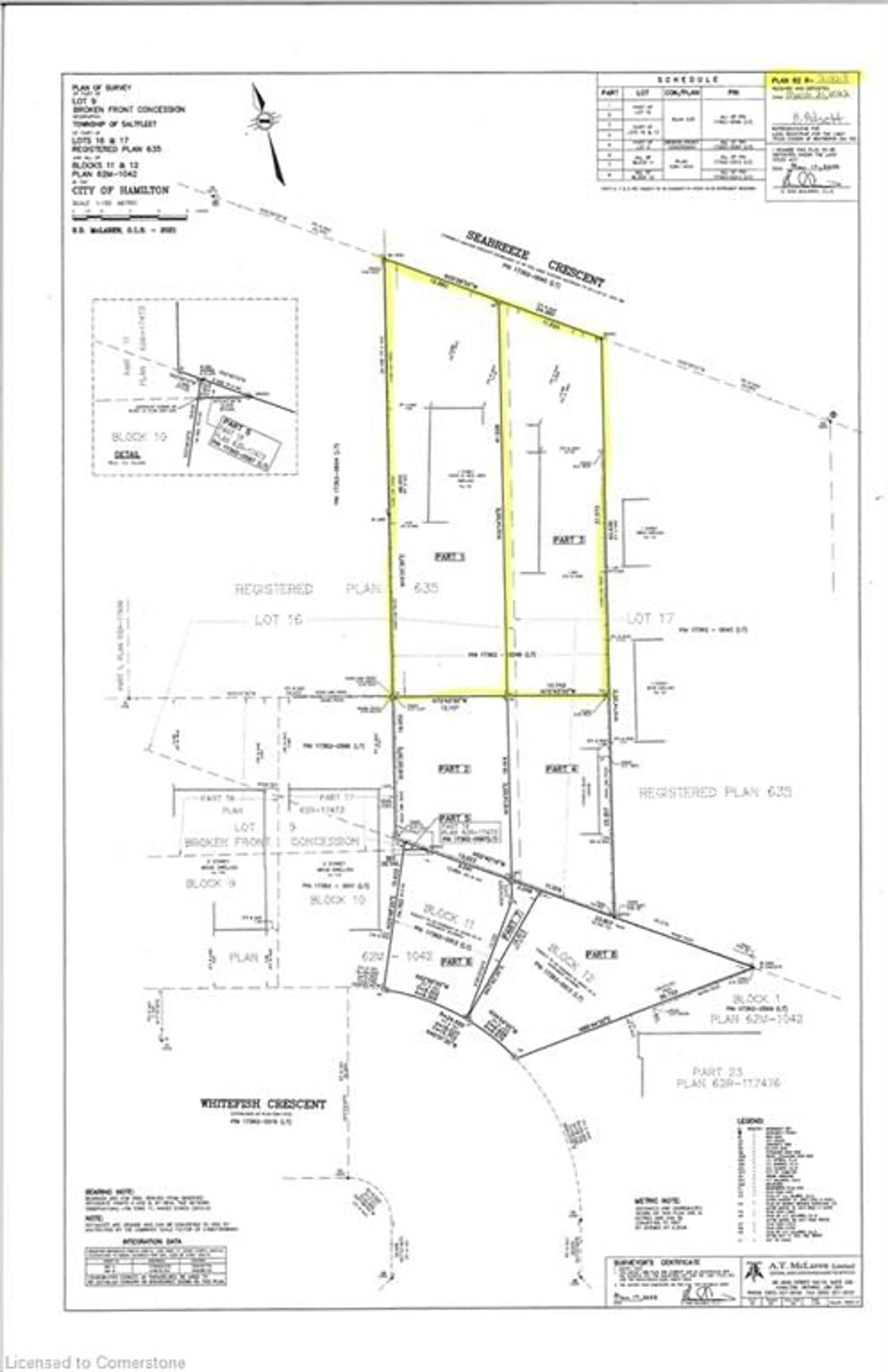 Floor plan for PART 3 Seabreeze Cres, Stoney Creek Ontario L8E 0A6