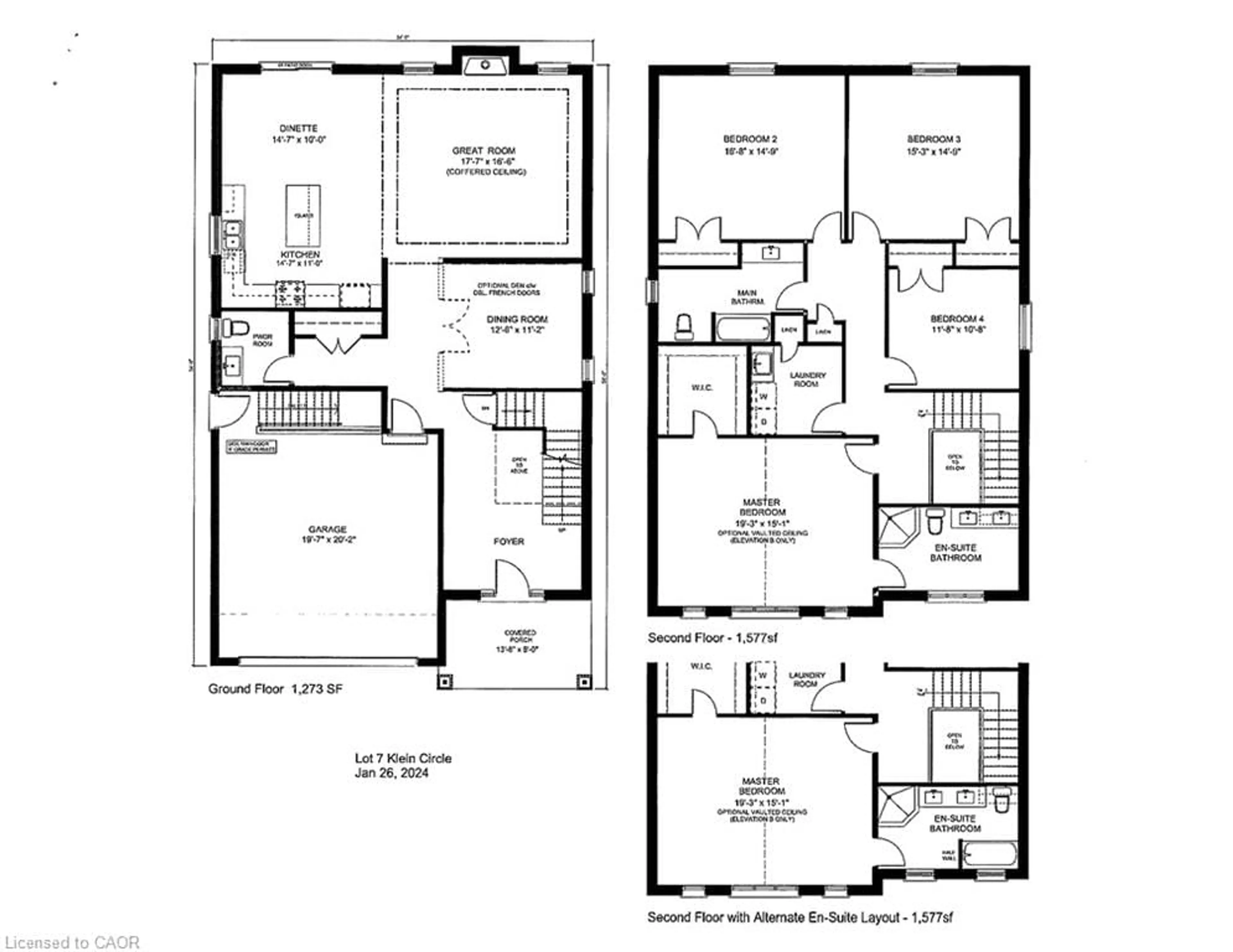 Floor plan for LOT 7 Klein Cir, Ancaster Ontario L9G 3K9