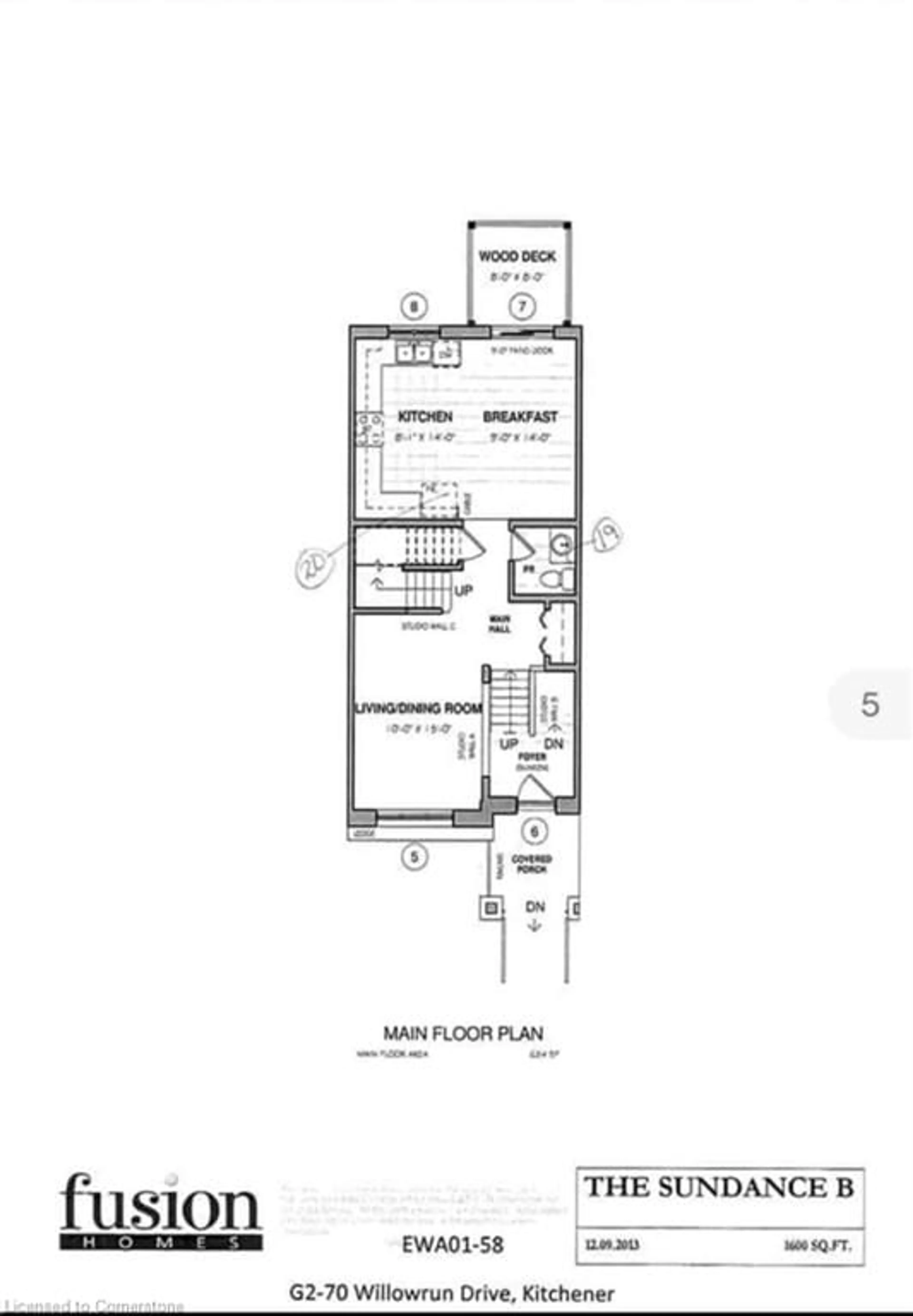 Floor plan for 70 Willowrun Dr #87, Kitchener Ontario N2A 0H5