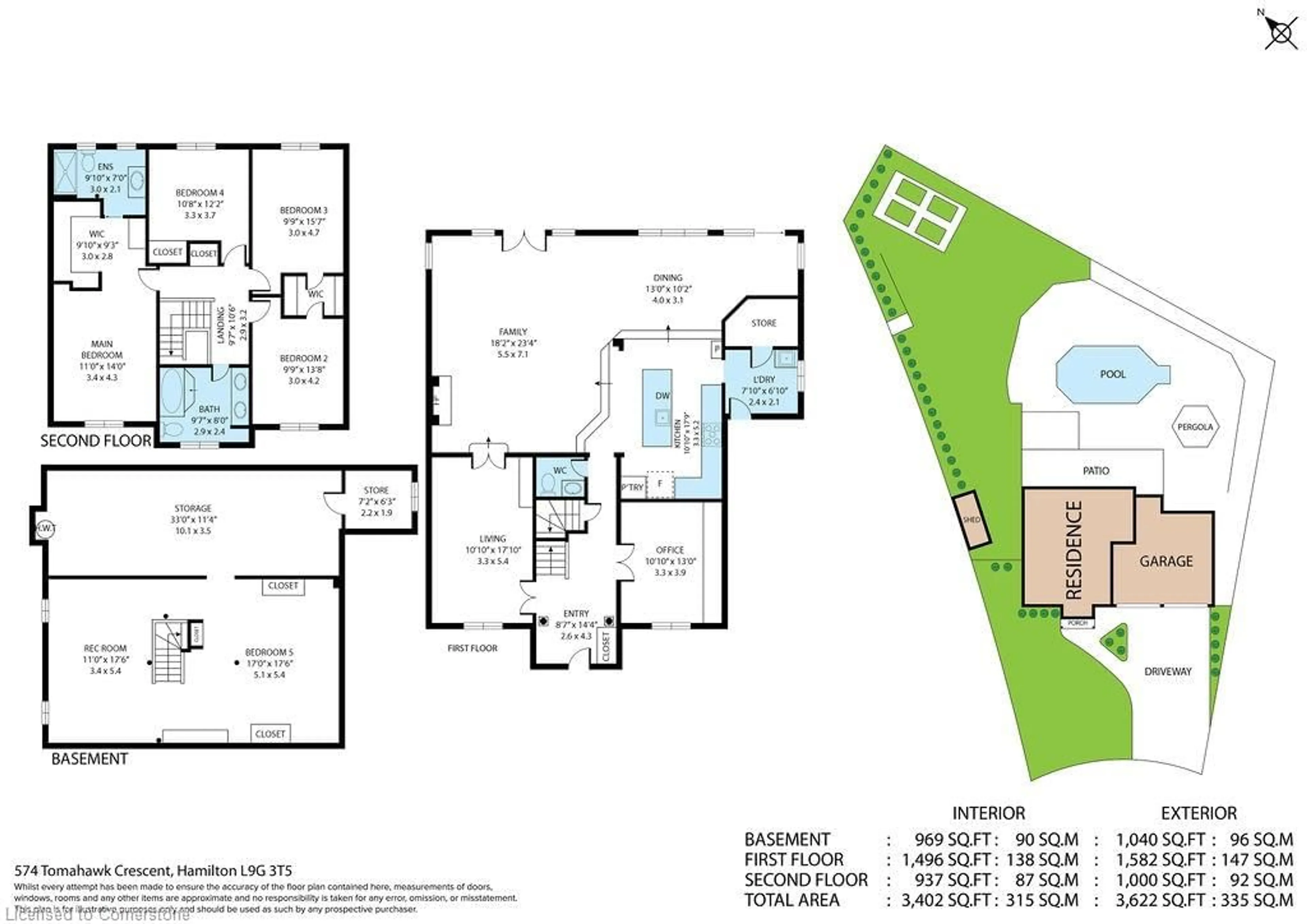 Floor plan for 574 Tomahawk Cres, Ancaster Ontario L9G 3T5