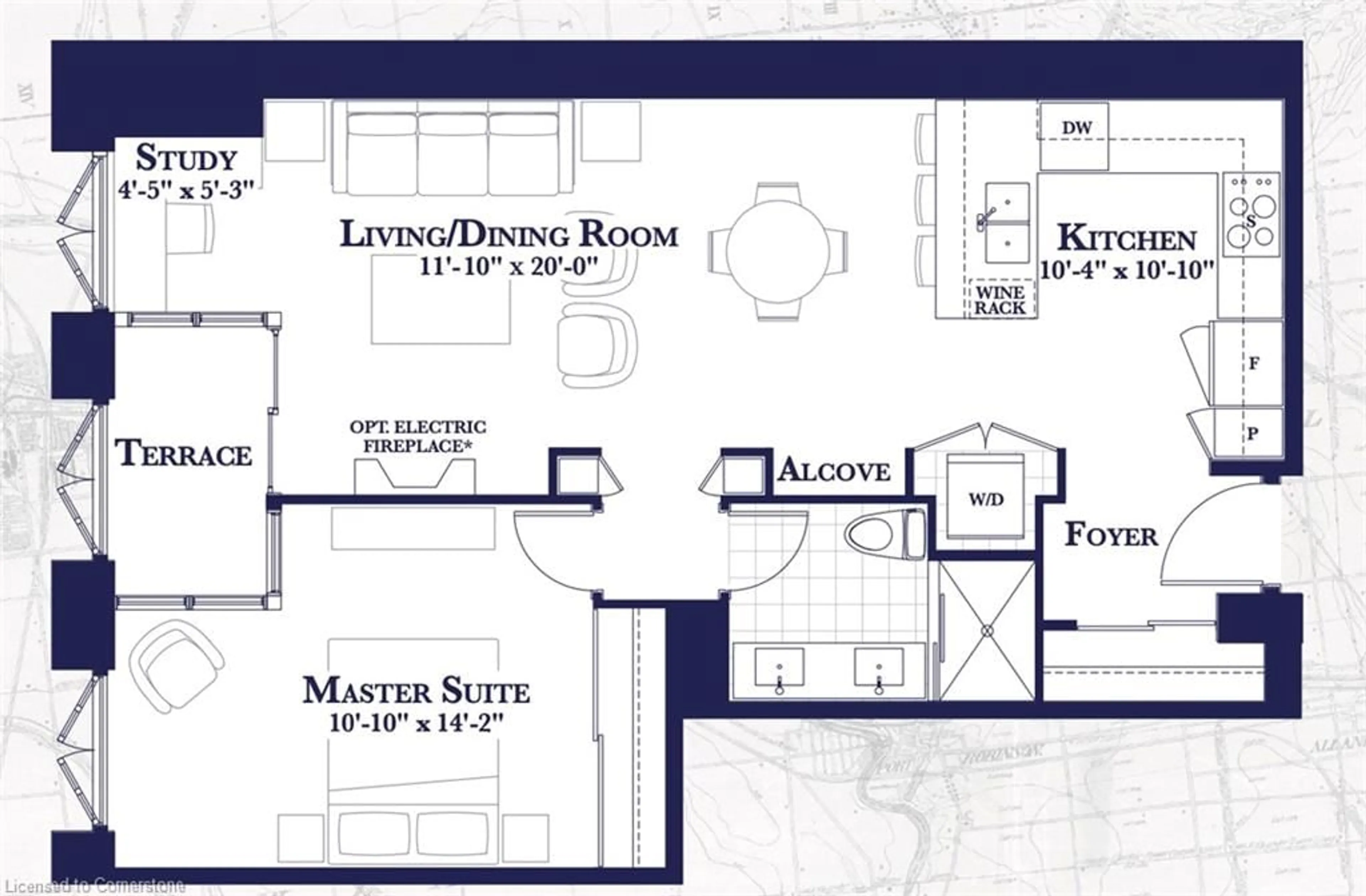 Floor plan for 63 Lakeport Rd #319, St. Catharines Ontario L2N 4P6