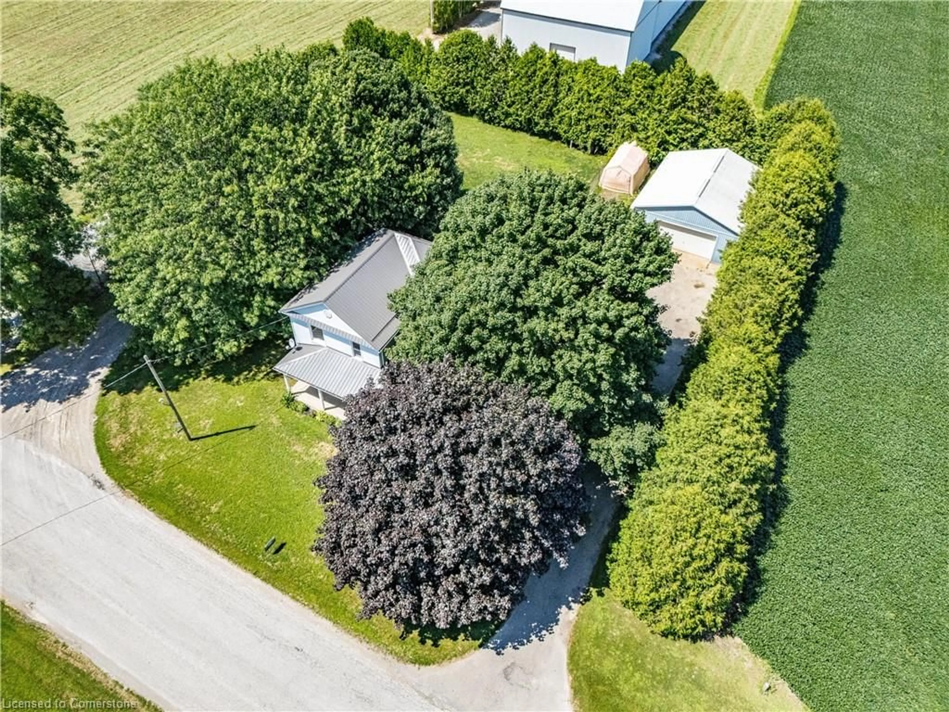 A pic from outside/outdoor area/front of a property/back of a property/a pic from drone, street for 1287 Windham Road 2, Scotland Ontario N0E 1R0