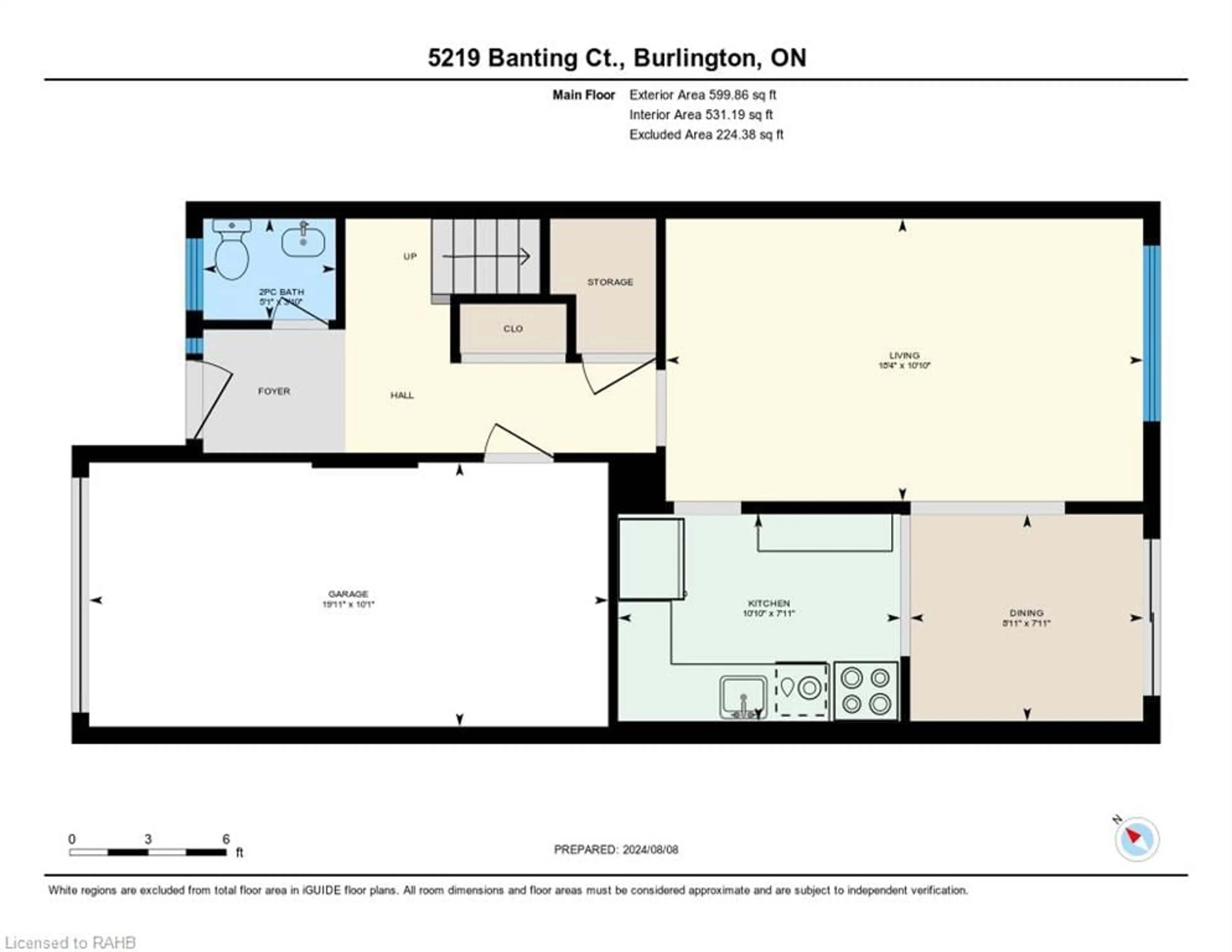 Floor plan for 5219 Banting Crt #77, Burlington Ontario L7L 2Z4