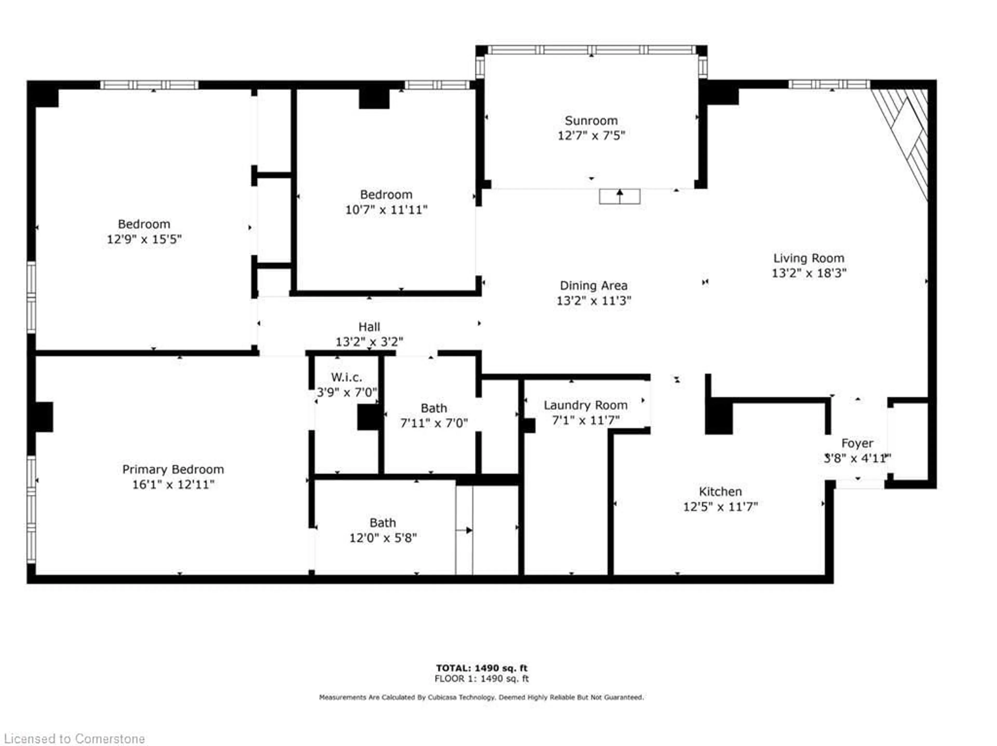 Floor plan for 150 Wilson St #305, Ancaster Ontario L9G 4E7