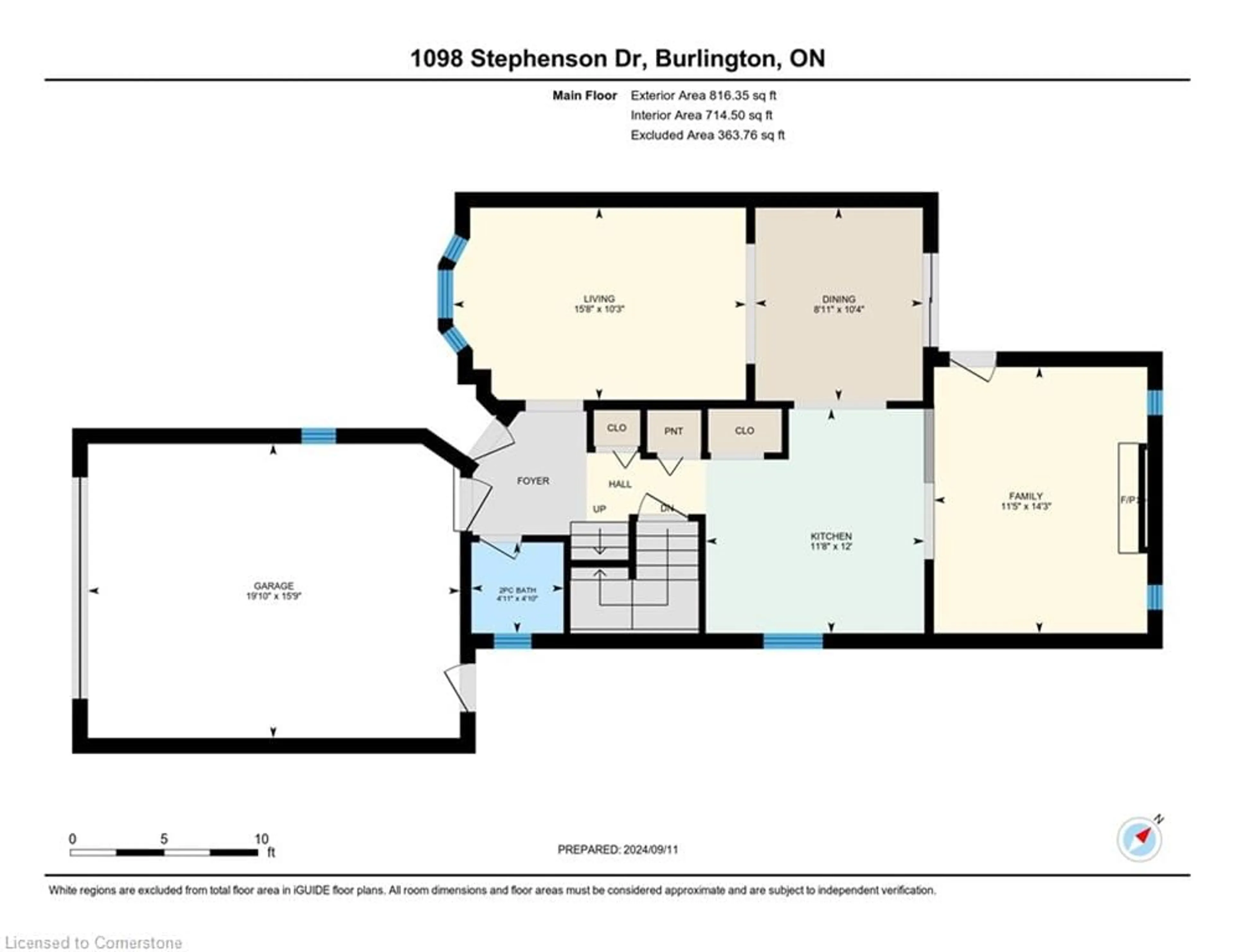 Floor plan for 1098 Stephenson Dr, Burlington Ontario L7S 2A8