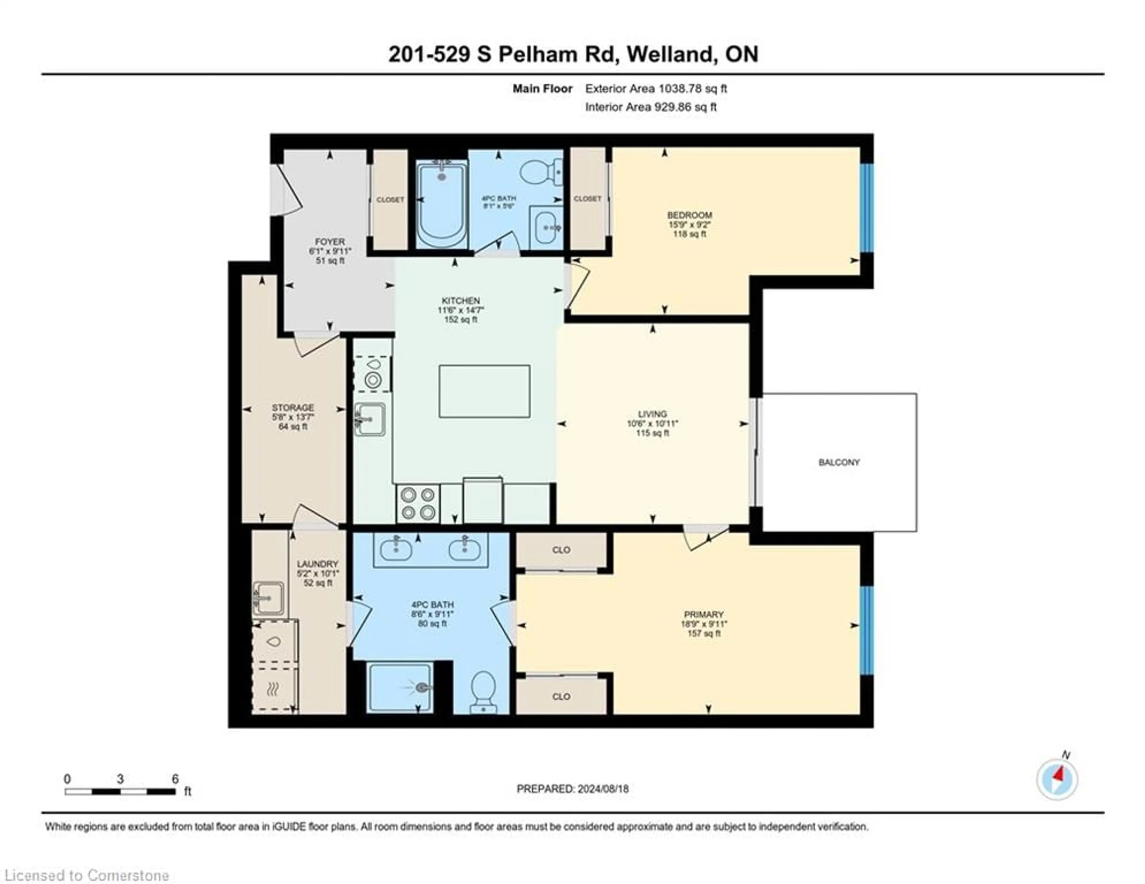 Floor plan for 529 South Pelham Rd #201, Welland Ontario L3C 0H7