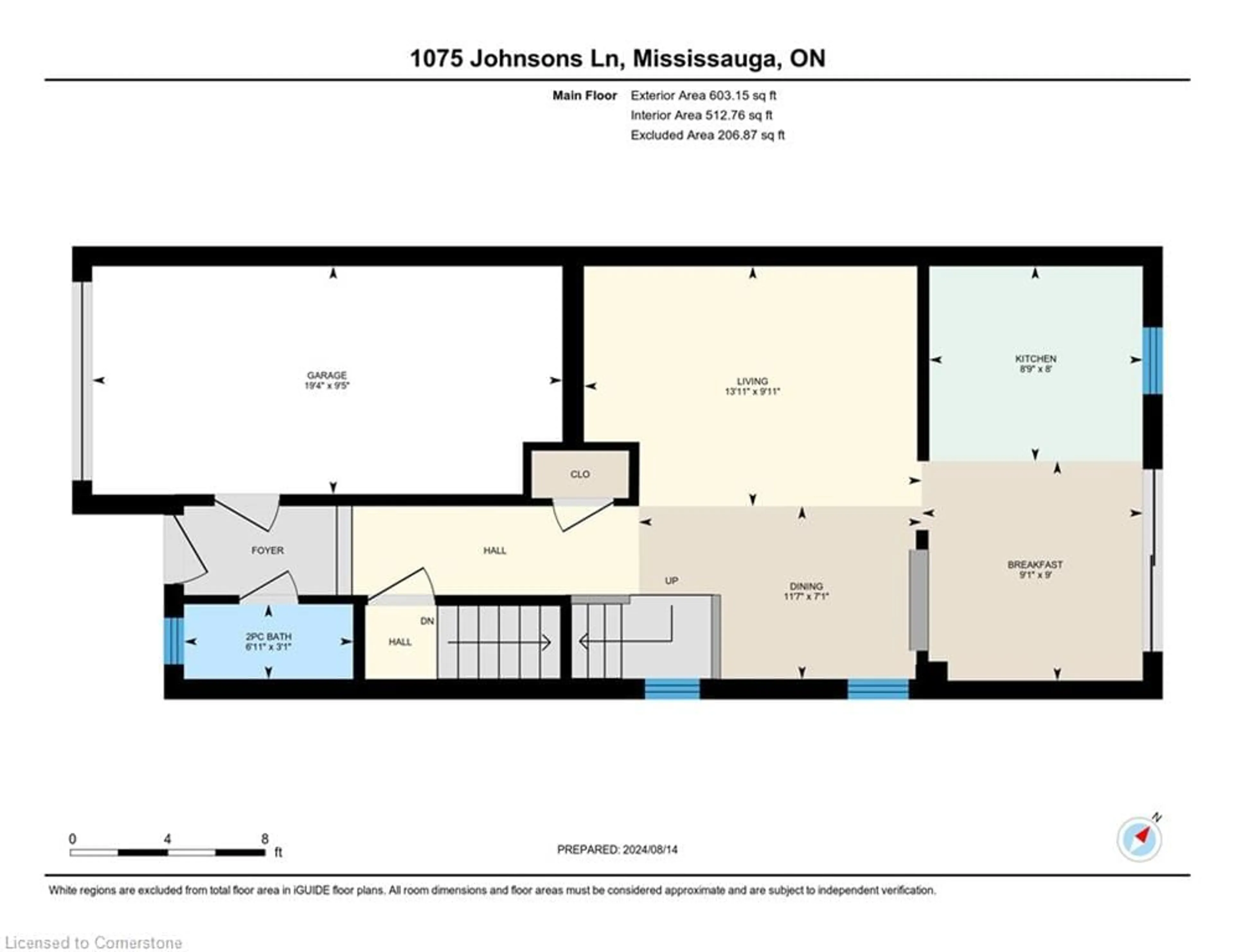 Floor plan for 1075 Johnson's Lane, Mississauga Ontario L5J 2P7