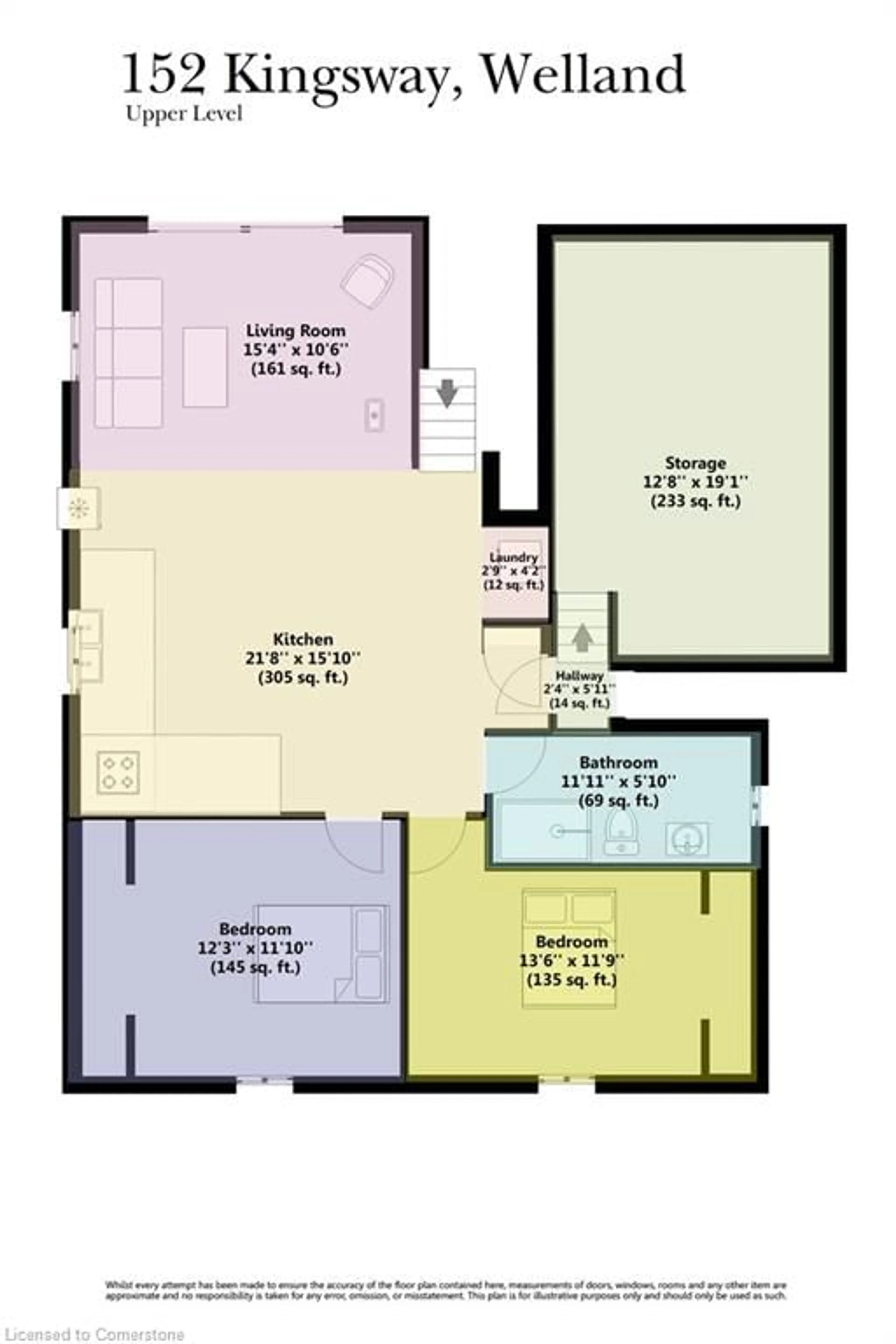 Floor plan for 152 Kingsway St, Welland Ontario L3B 3N9