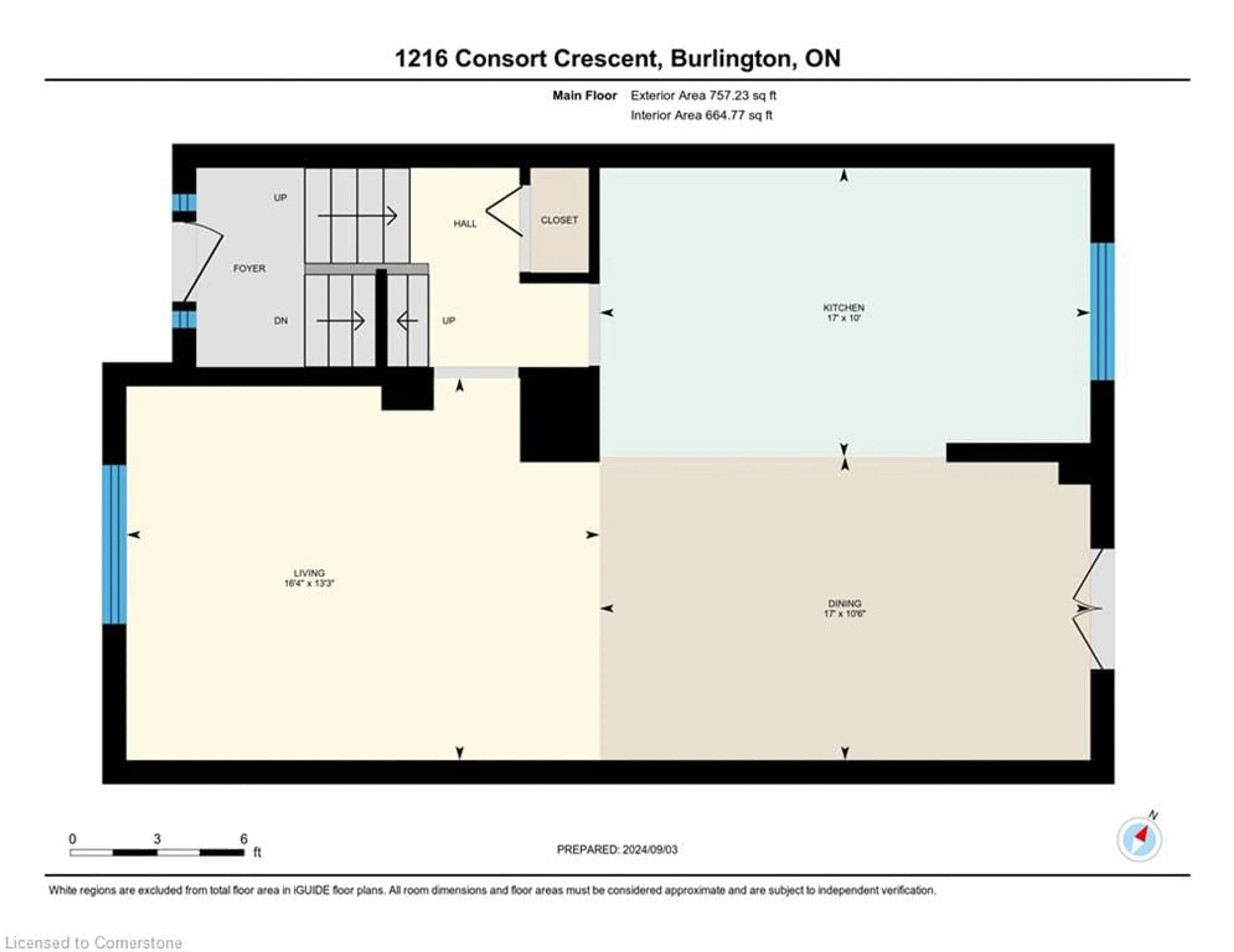 Floor plan for 1216 Consort Cres, Burlington Ontario L7M 1J7