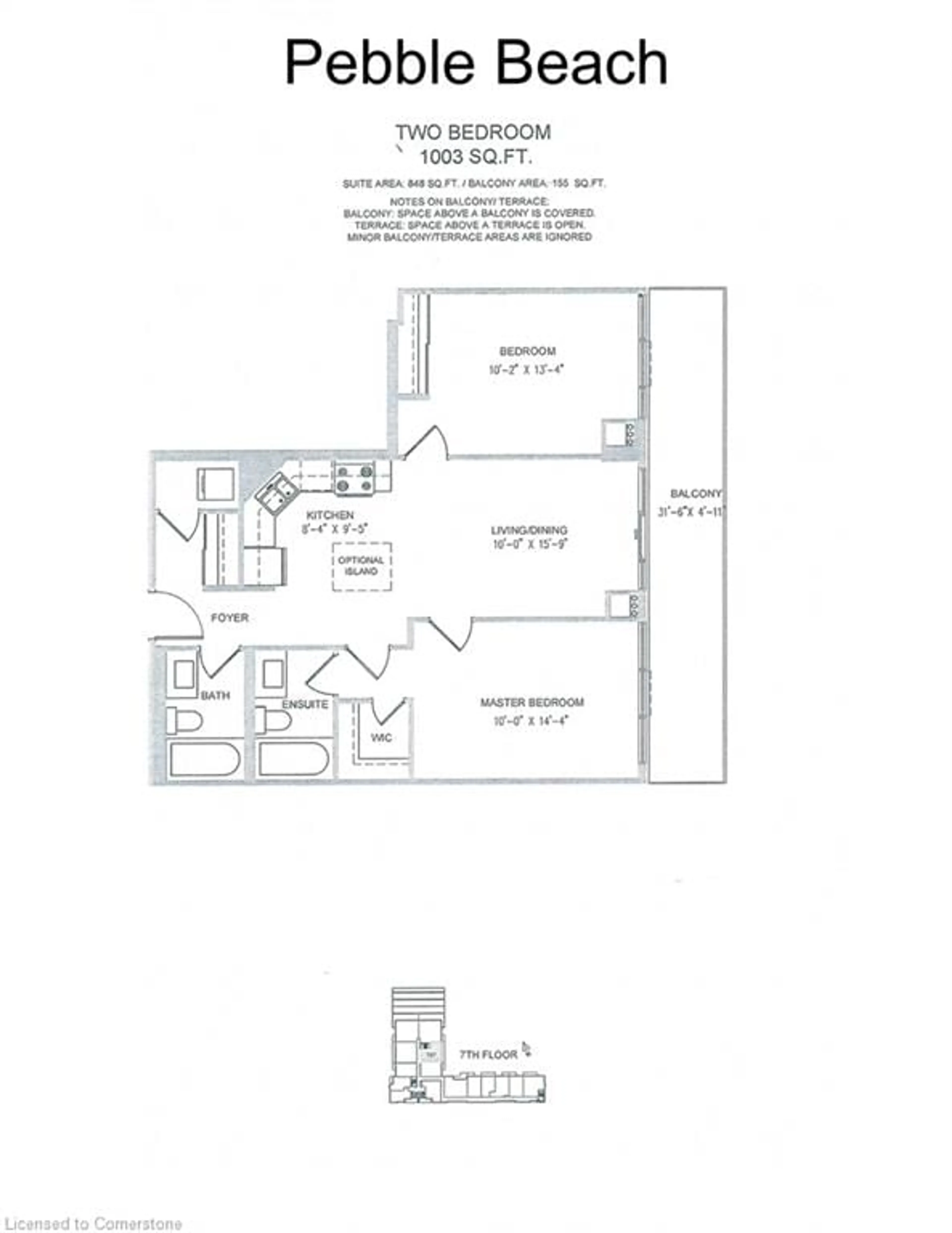 Floor plan for 550 North Service Rd #707, Grimsby Ontario L3M 0H9