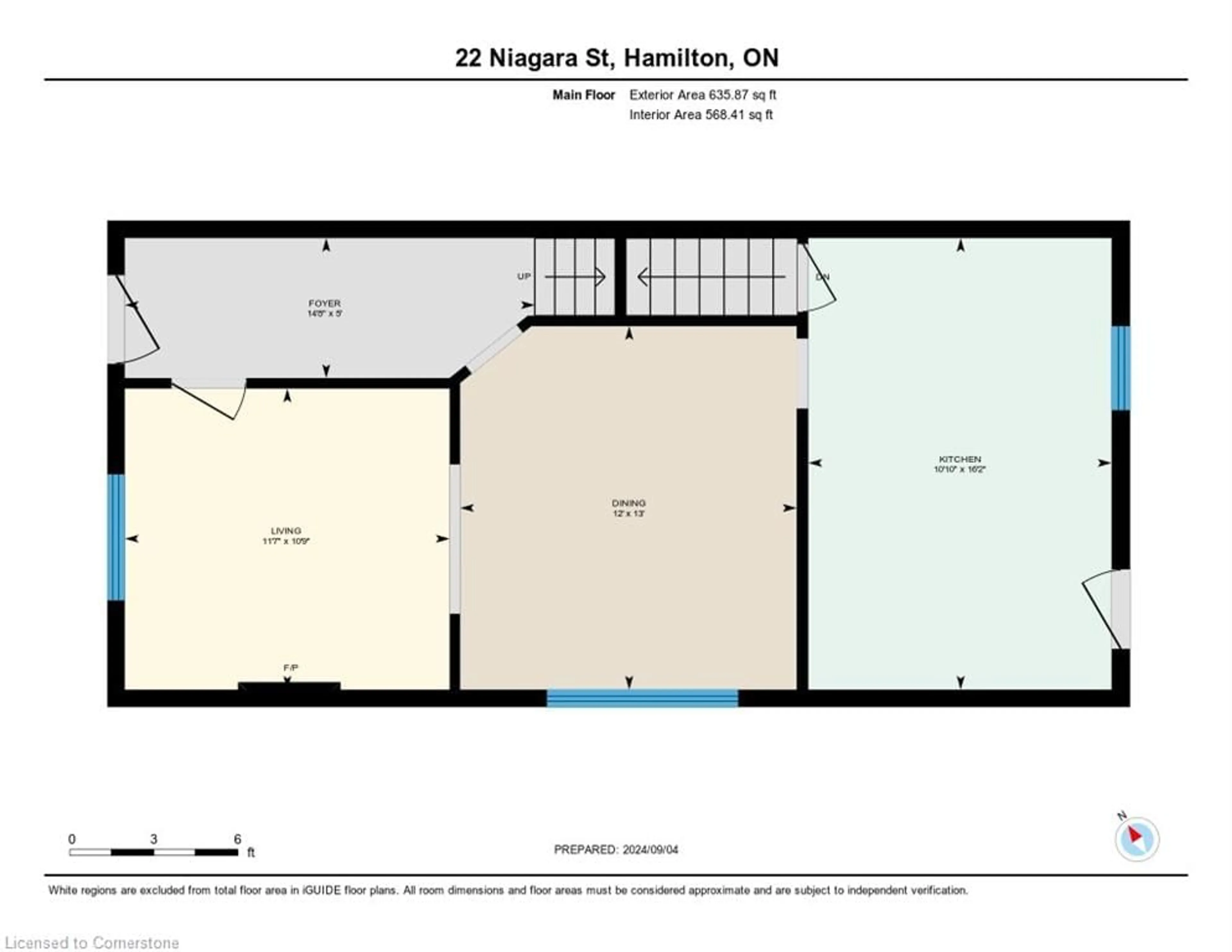 Floor plan for 22 Niagara St, Hamilton Ontario L8L 6A2