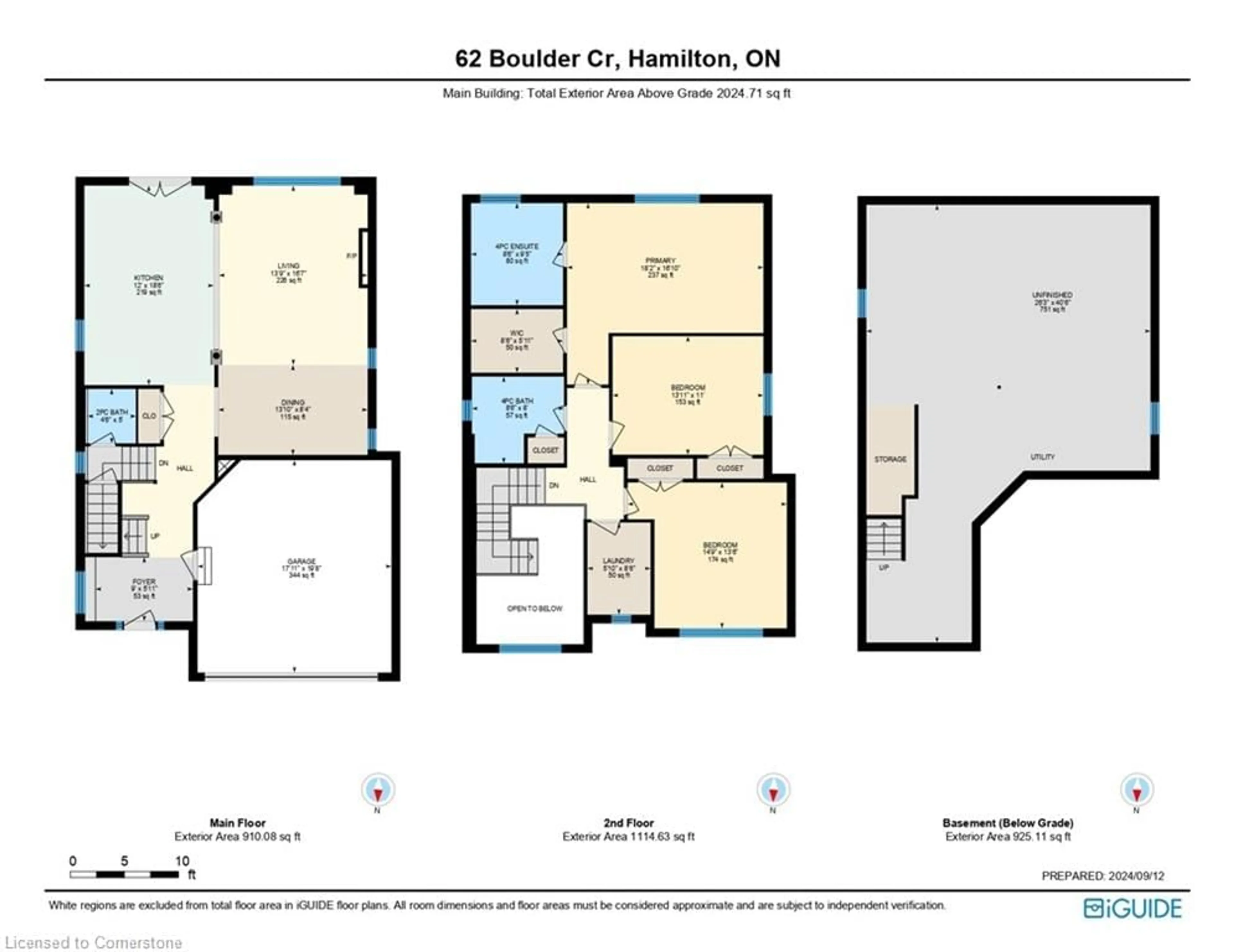 Floor plan for 62 Boulder Cres, Hannon Ontario L0R 1P0