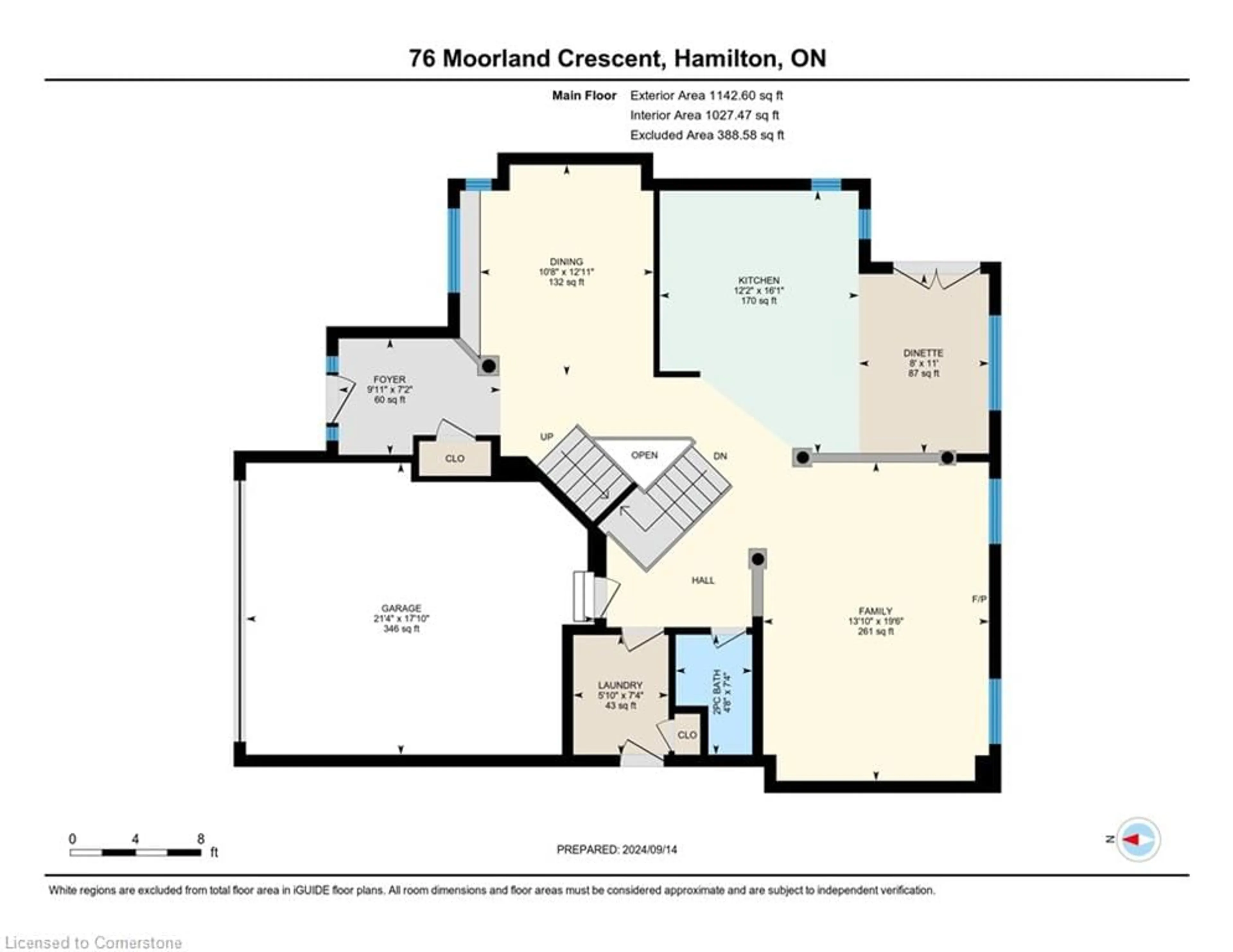 Floor plan for 76 Moorland Cres, Ancaster Ontario L9K 1N7