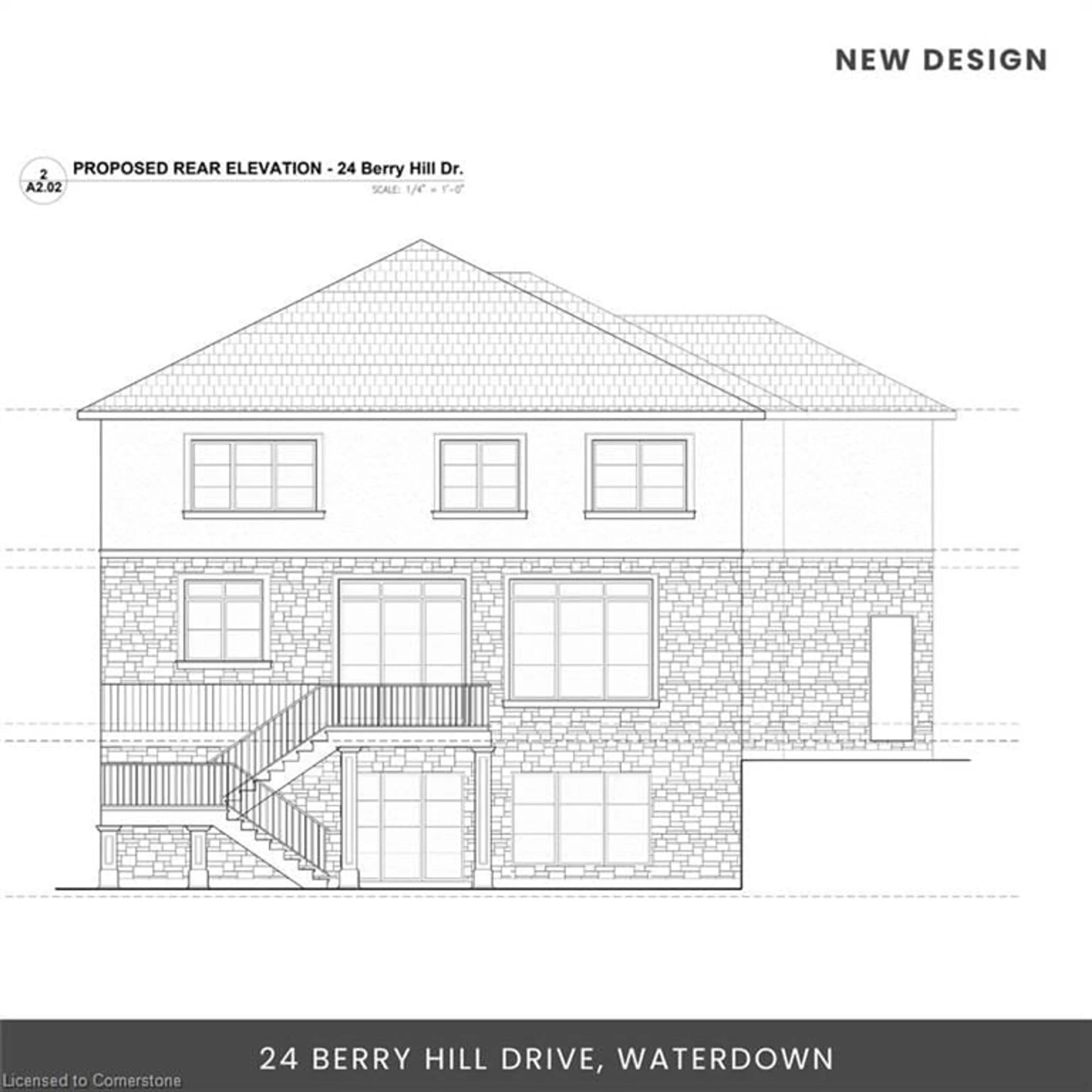 Frontside or backside of a home, the front or back of building for 24 Berry Hill Ave, Waterdown Ontario L8B 0E8