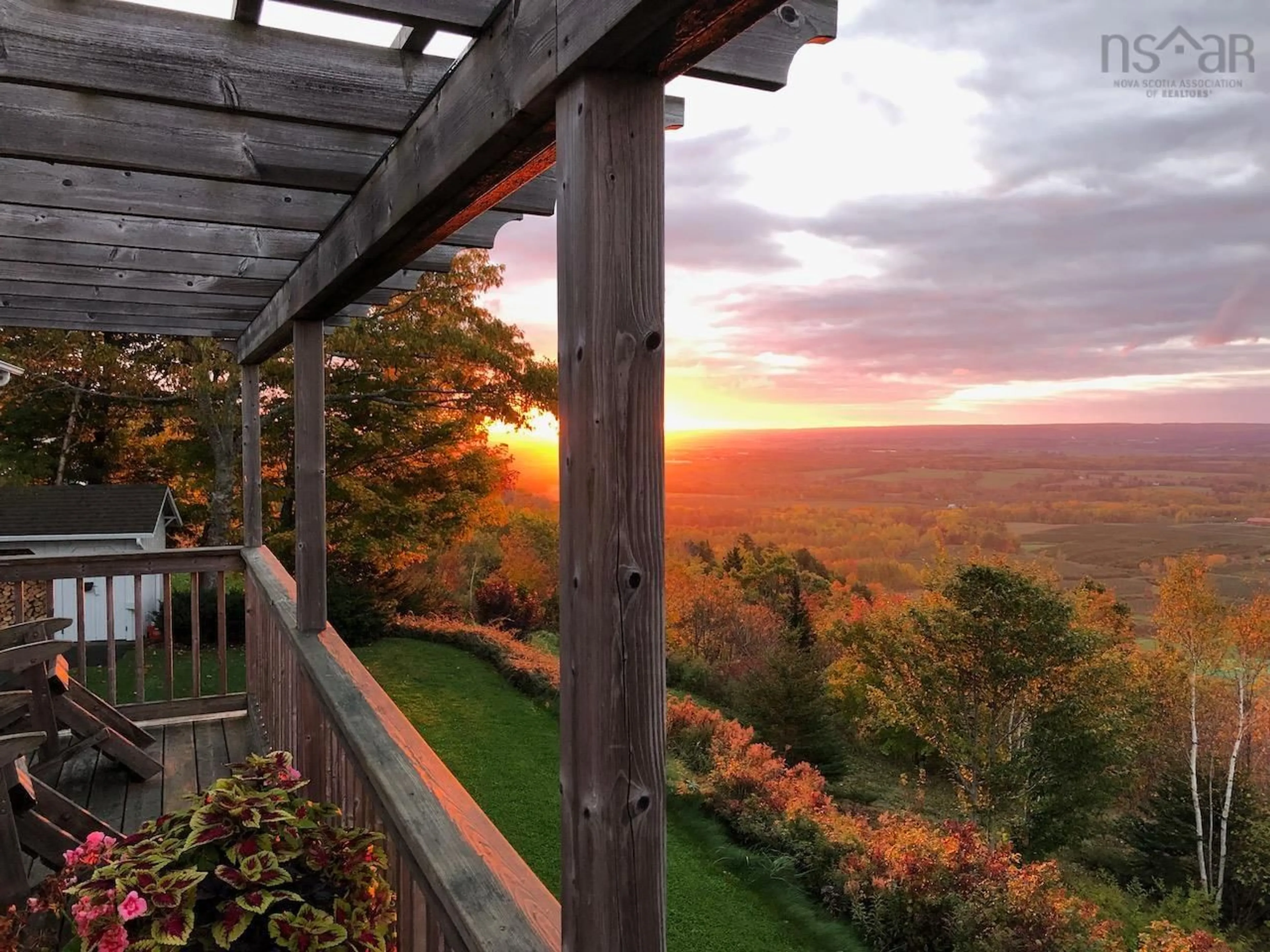 Patio, the fenced backyard for 128 Foleaze Park Dr, Brow Of The Mountain Nova Scotia B0P 1J0