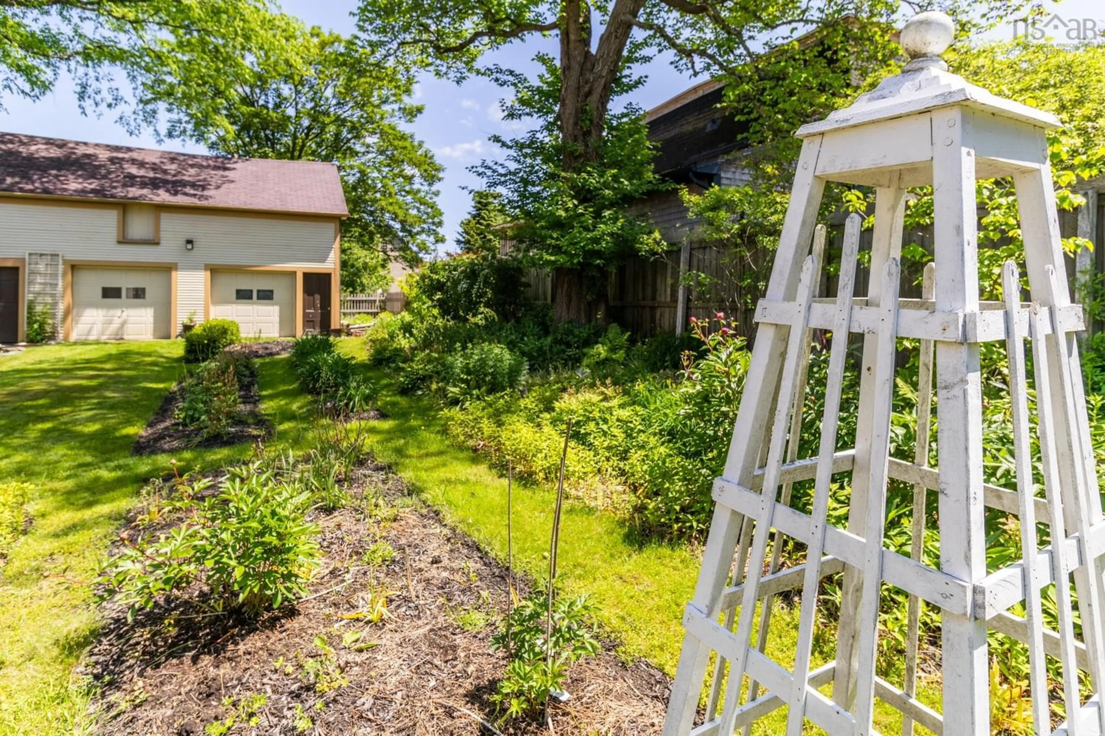 Patio, the fenced backyard for 15 Elm Street, Yarmouth Nova Scotia B5A 2P8