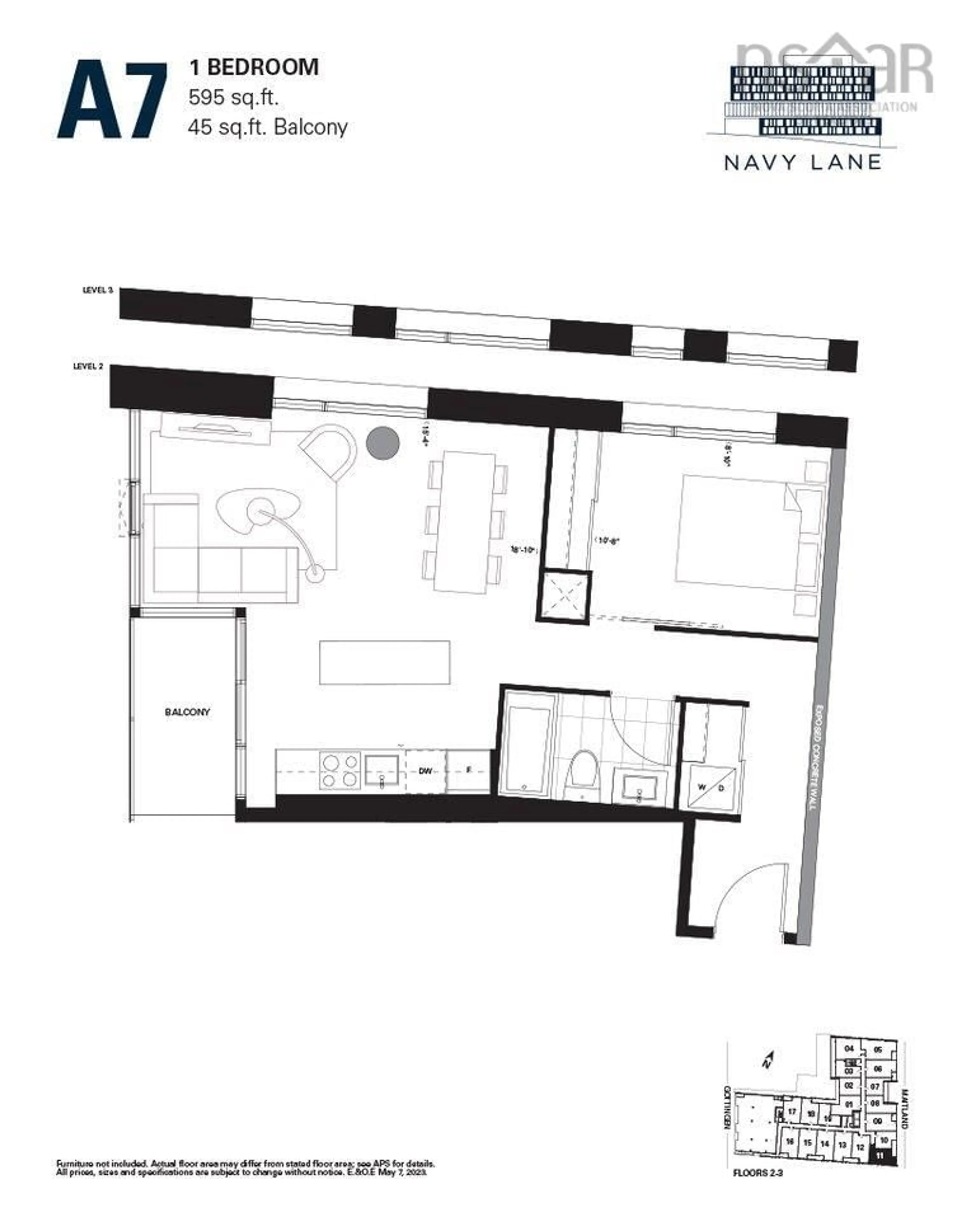 Floor plan for 2250 Maitland St #211, Halifax Nova Scotia B3K 2Z9