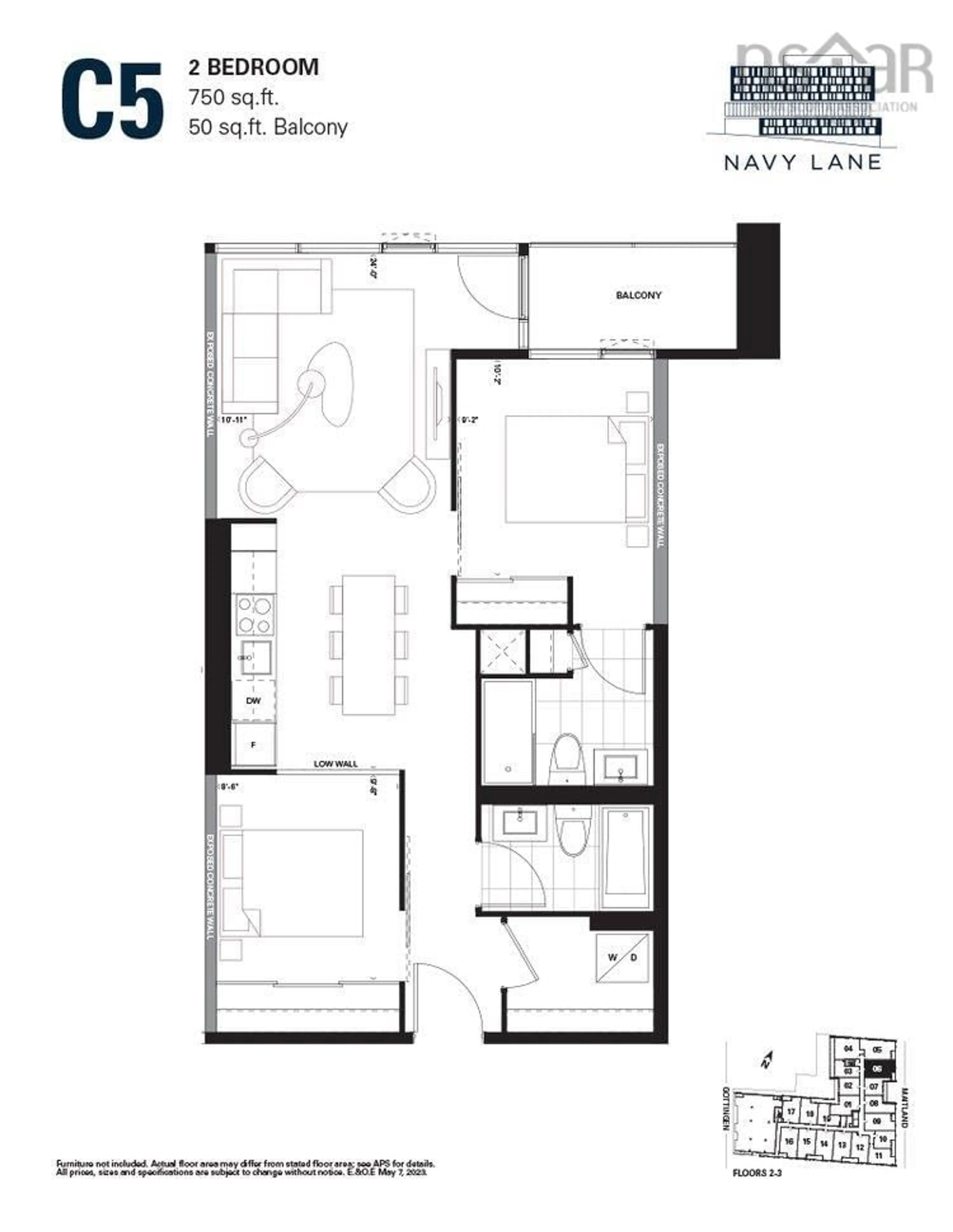 Floor plan for 2250 Maitland St #206, Halifax Nova Scotia B3K 2Z9