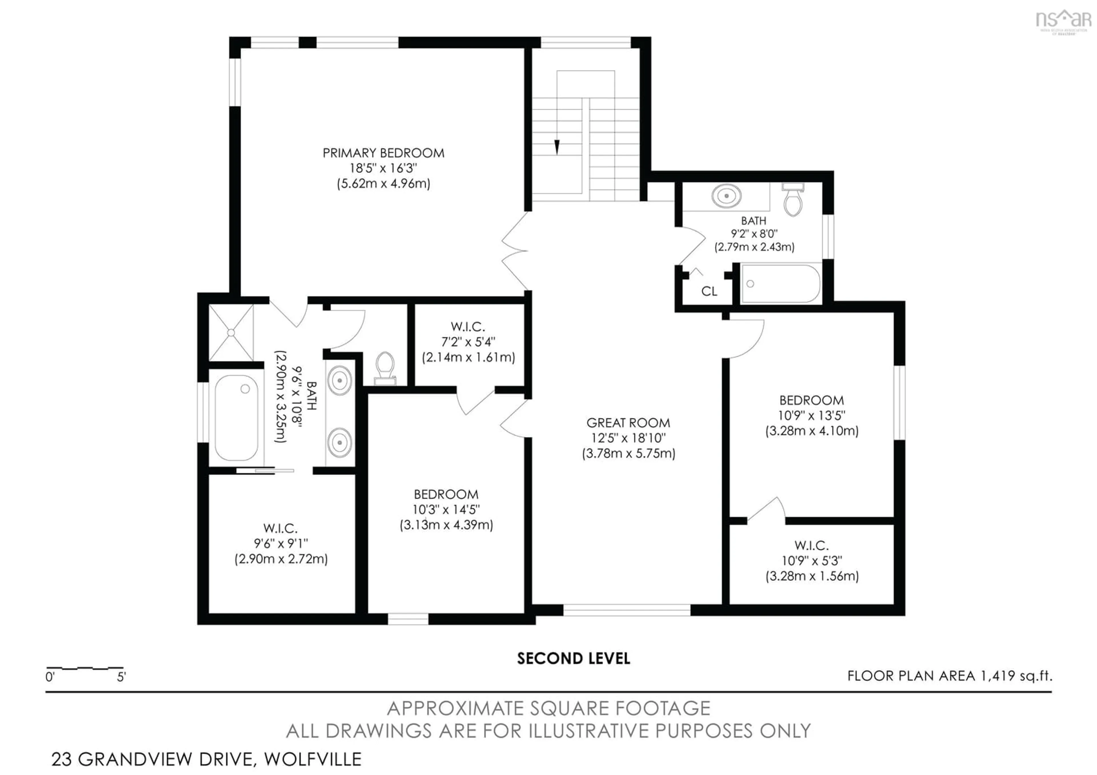 Floor plan for 23 Grandview Dr, Wolfville Nova Scotia B4P 1W7