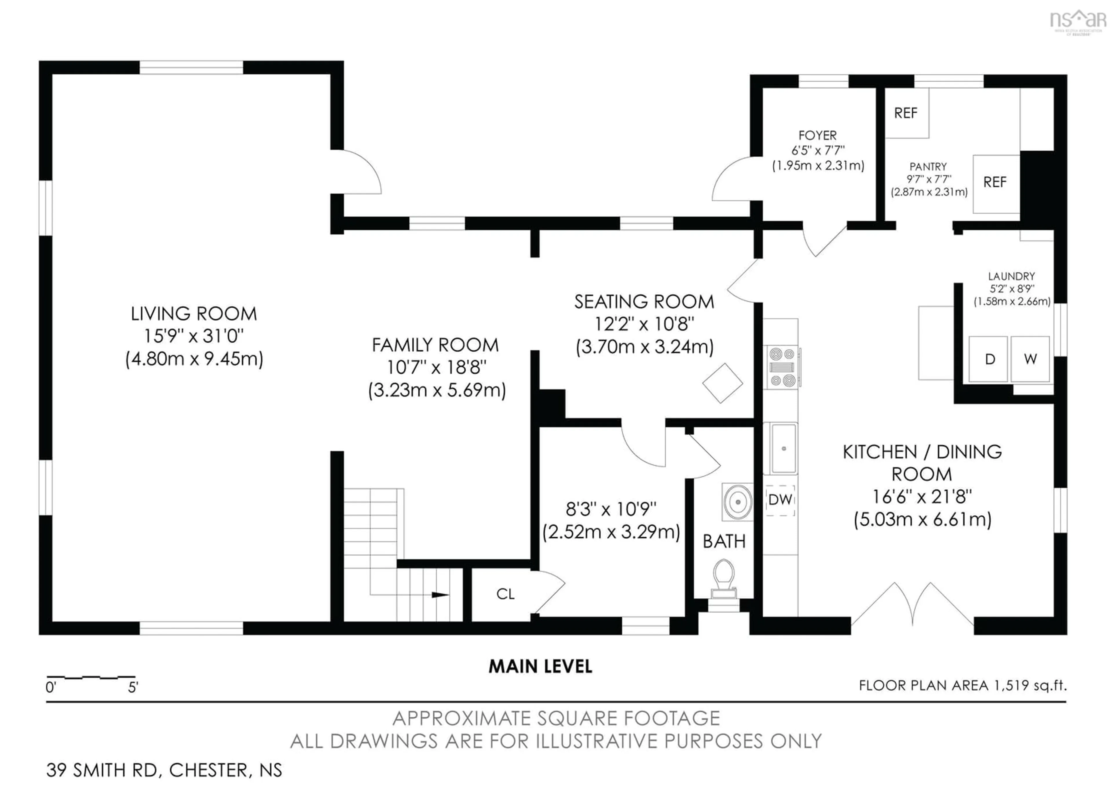 Floor plan for 39 Smith Rd, Chester Nova Scotia B0J 1J0