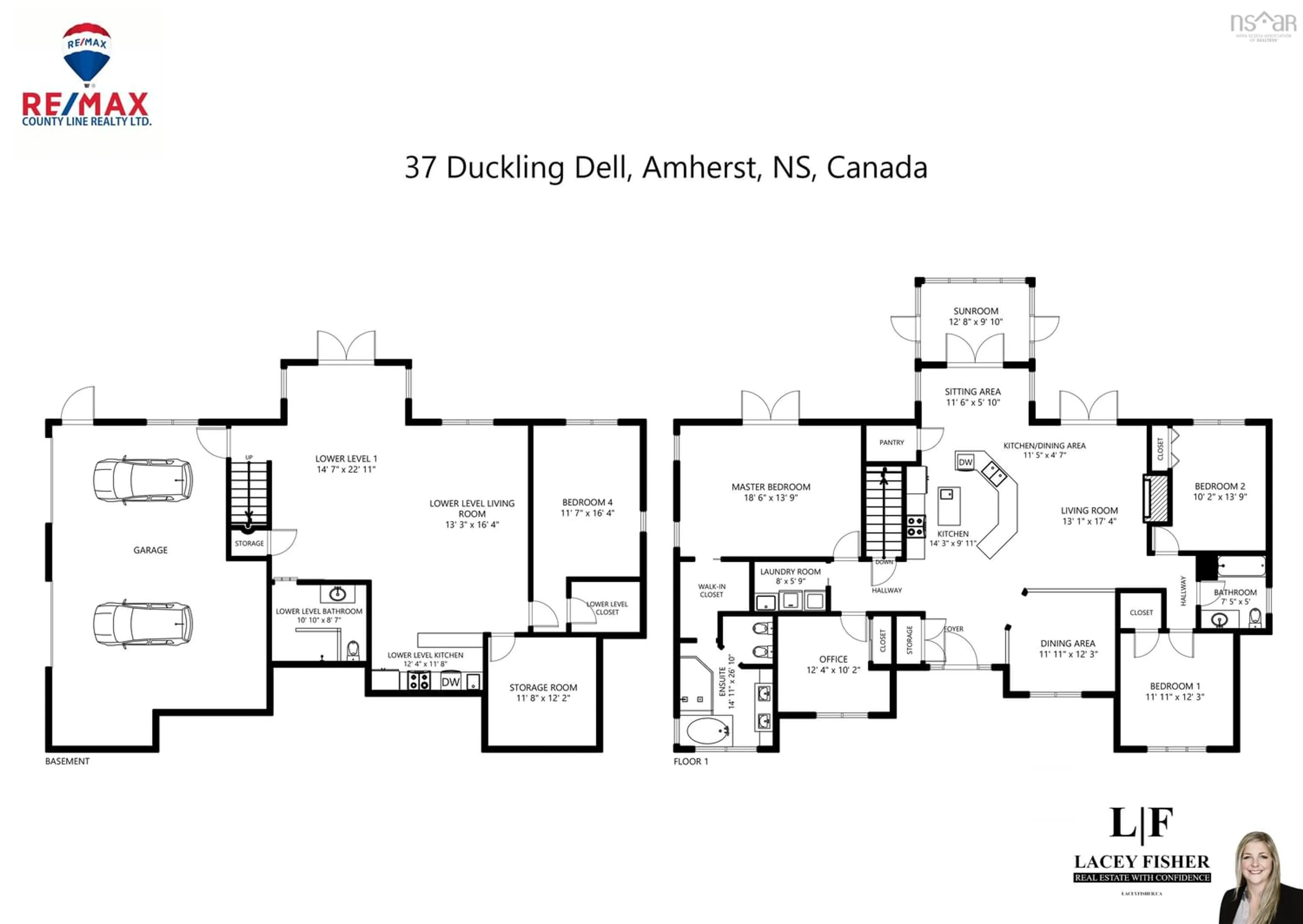 Floor plan for 37 Duckling Dell, Amherst Nova Scotia B4H 3Y2