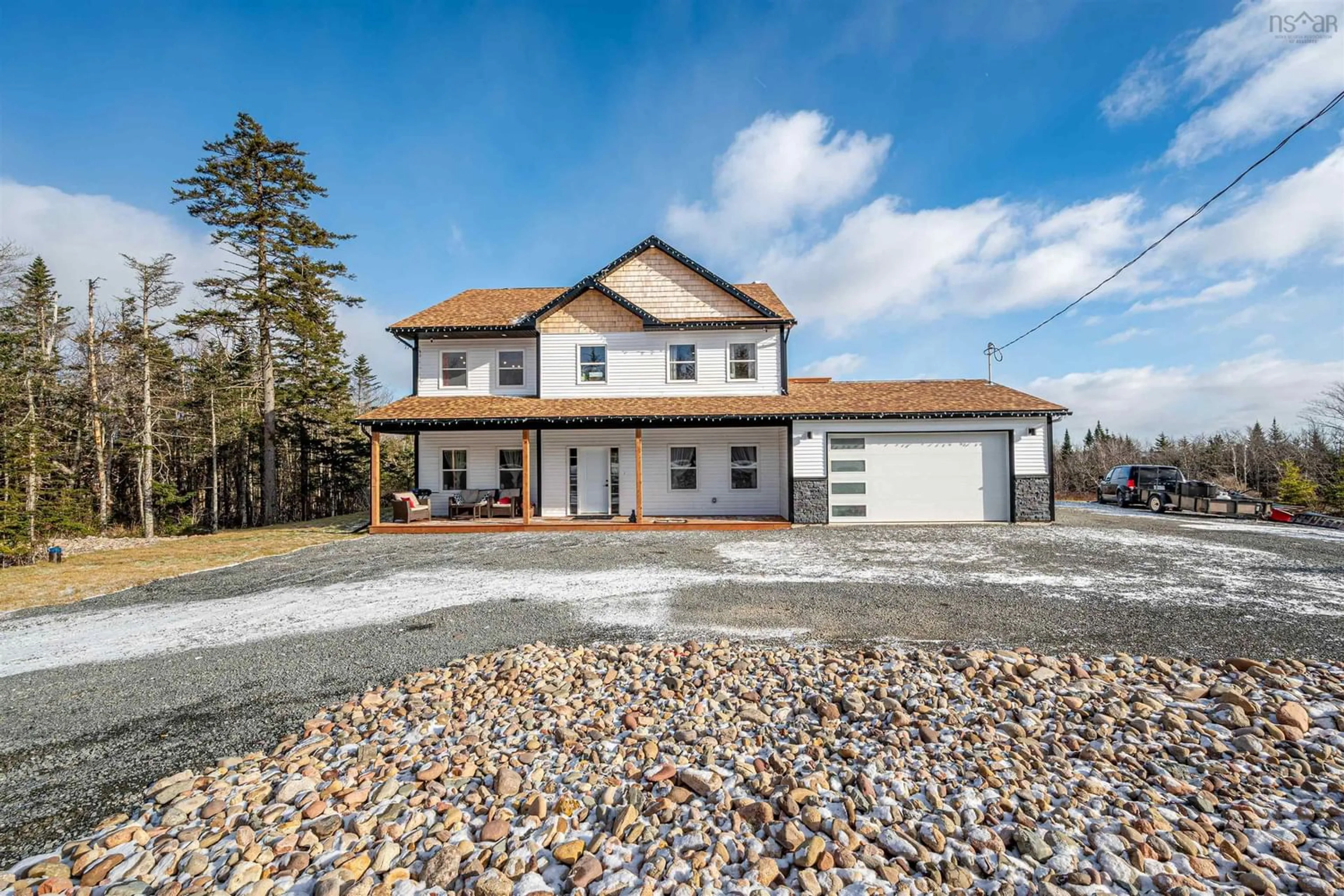 Home with stone exterior material for 3227 Beaver Bank Rd, Beaver Bank Nova Scotia B4G 2S6