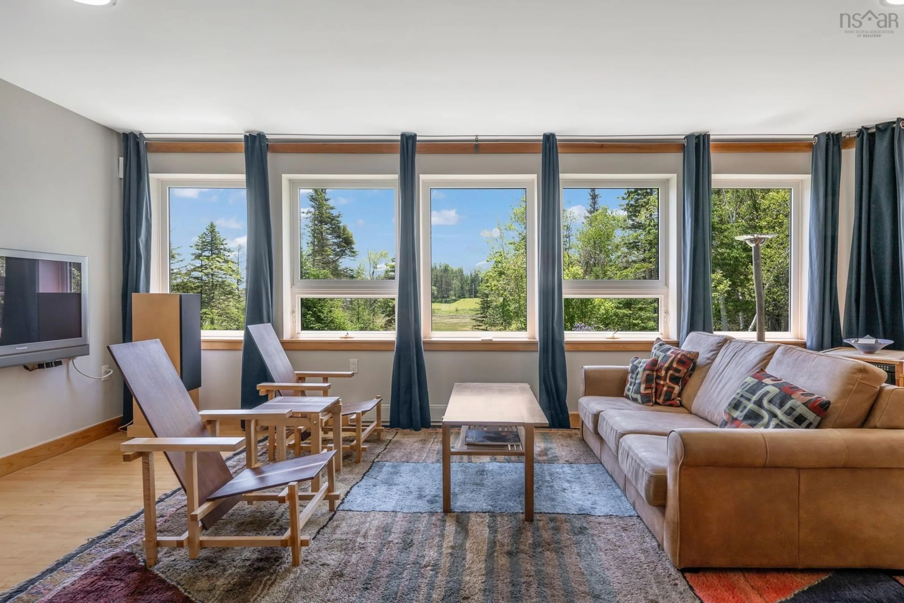 Living room, wood floors for 574 Oakland Rd, Indian Point Nova Scotia B0J 2E0