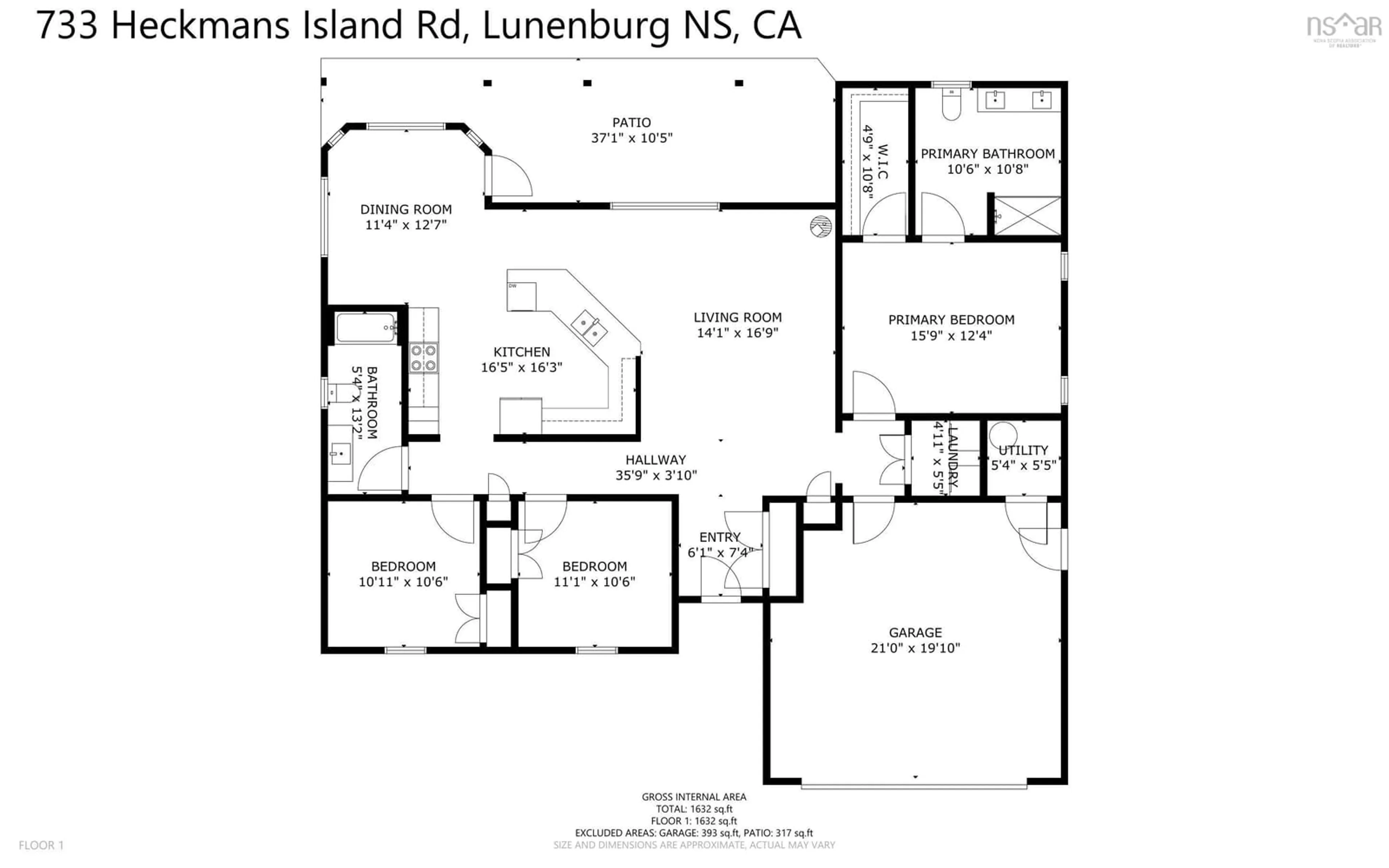 Floor plan for 733 Heckmans Island Rd, Heckmans Island Nova Scotia B0J 2C0