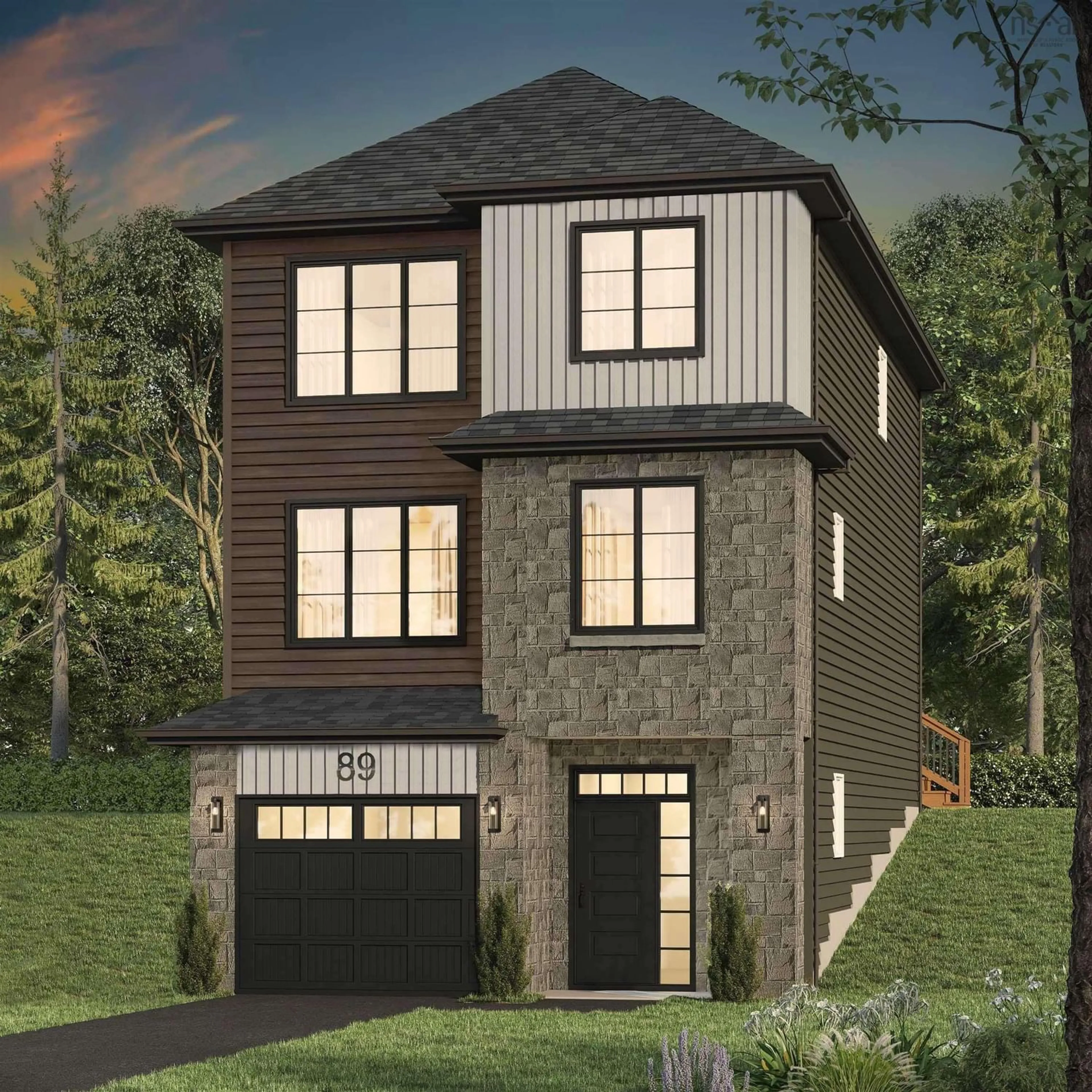 Home with stone exterior material for 17 Duff Crt #DUF21, Bedford West Nova Scotia B4B 2P2