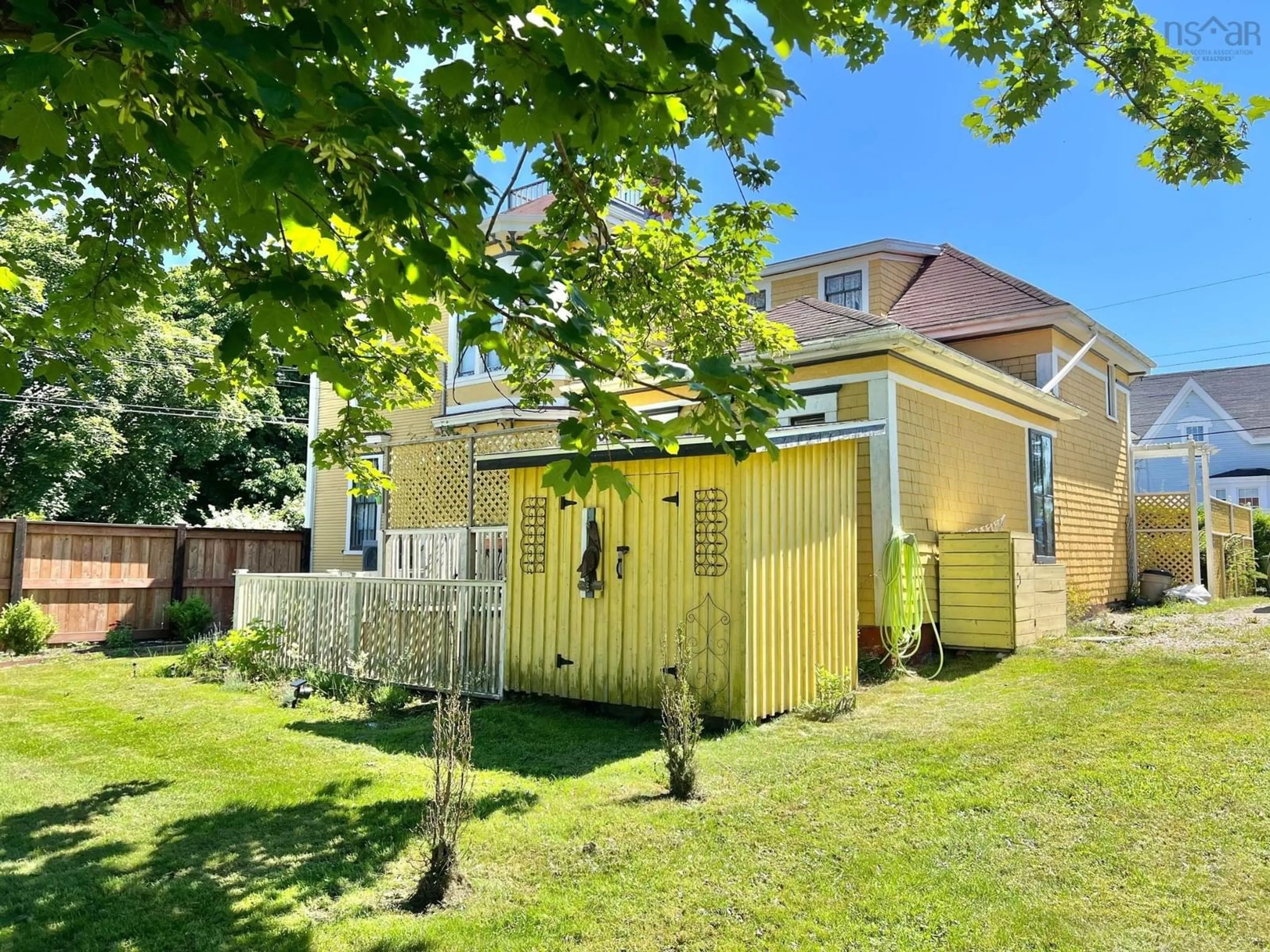 Fenced yard for 45 Alma St, Yarmouth Nova Scotia B5A 3G7