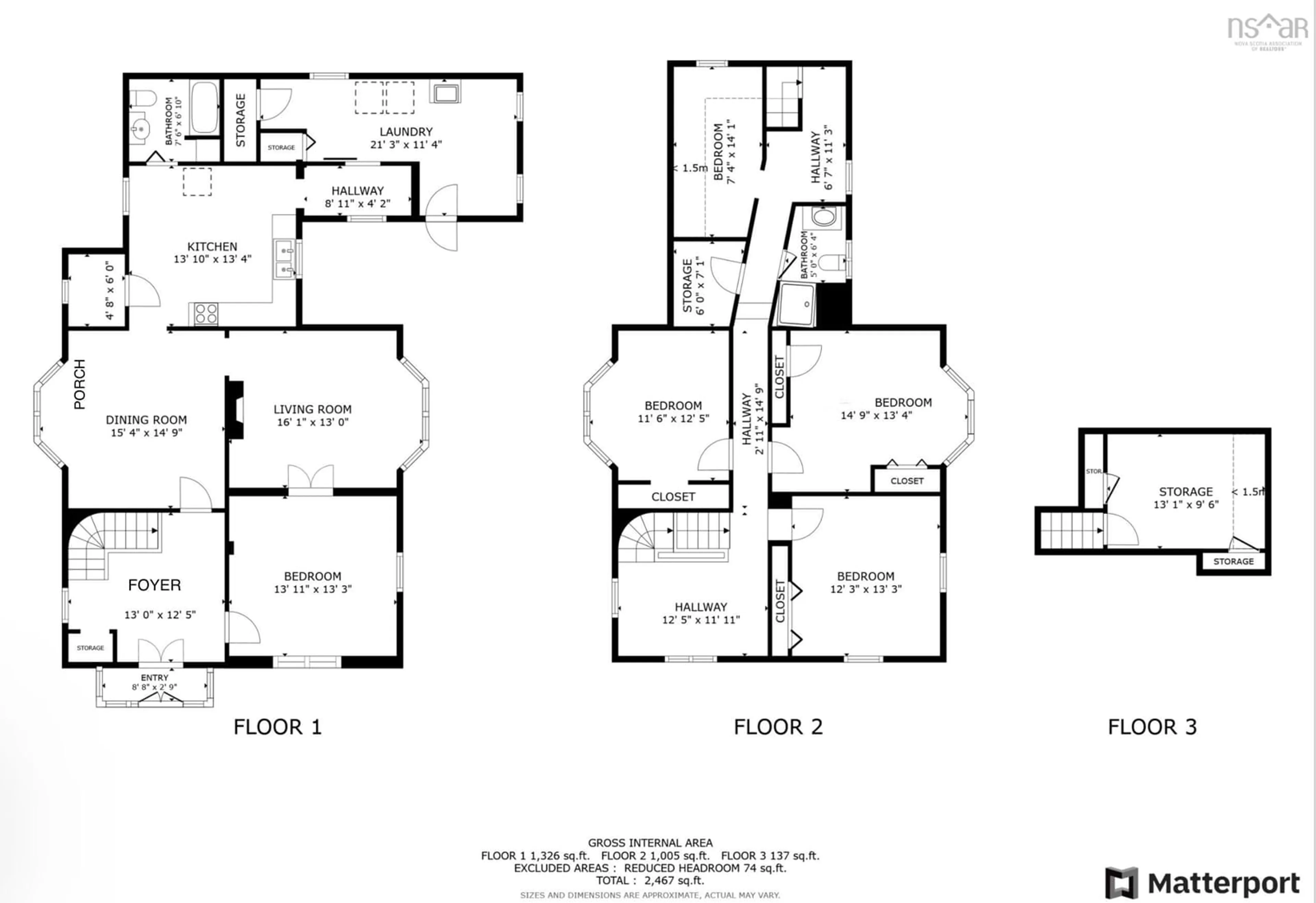 Floor plan for 45 Alma St, Yarmouth Nova Scotia B5A 3G7