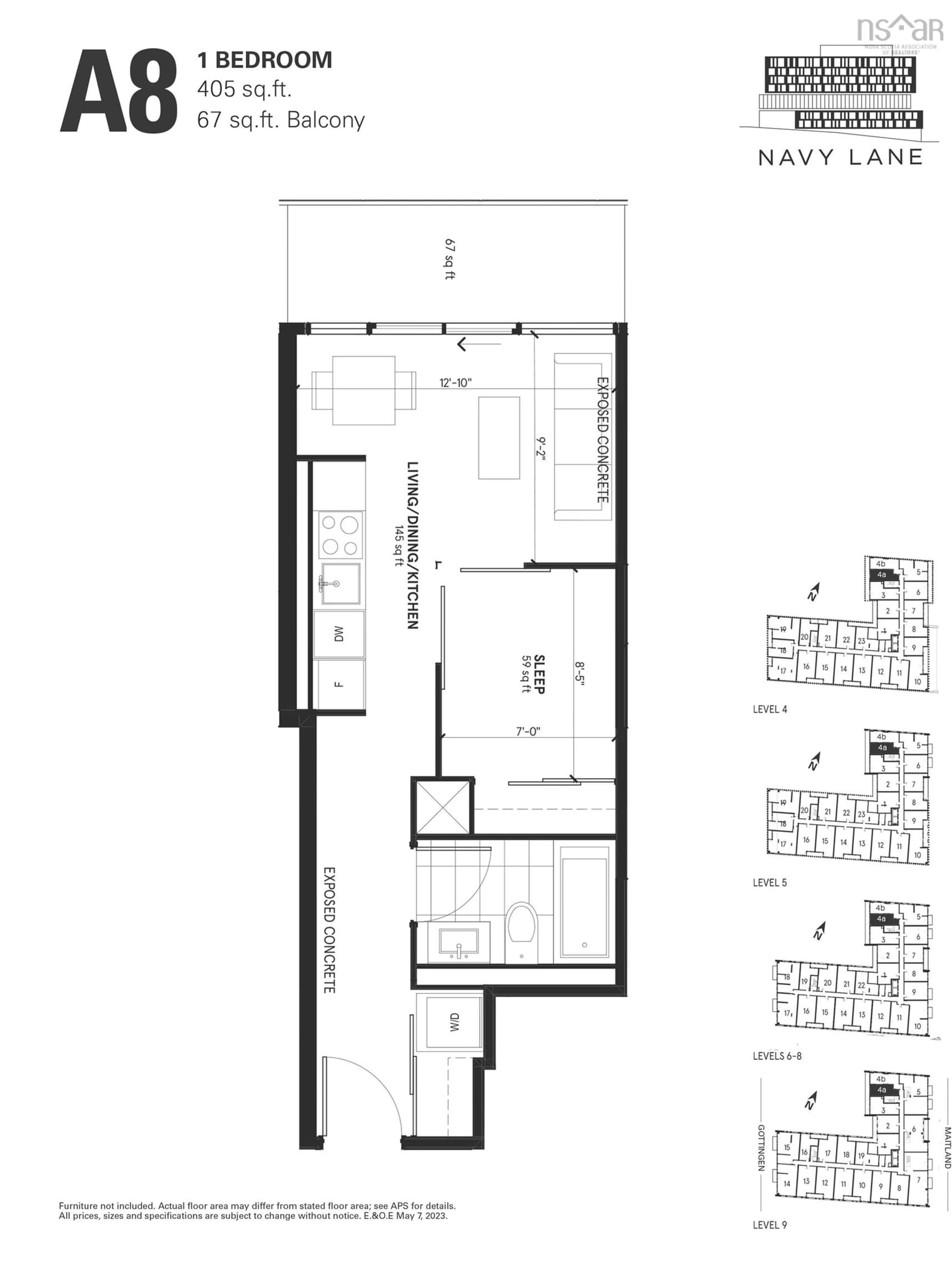 Floor plan for 2250 Maitland St #804a, Halifax Nova Scotia B3K 2Z9