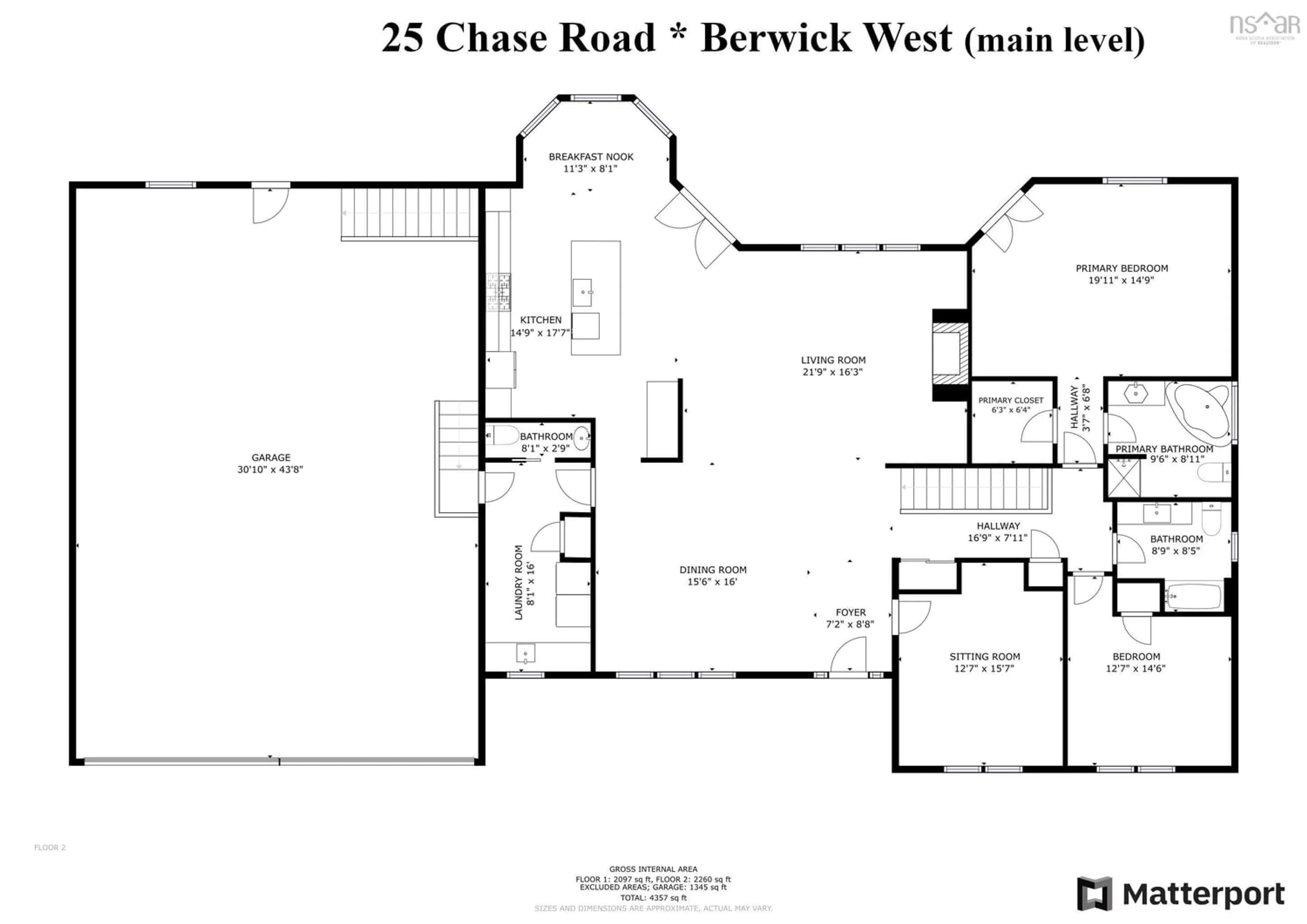 Floor plan for 25 Chase Rd, Berwick West Nova Scotia B0P 1E0