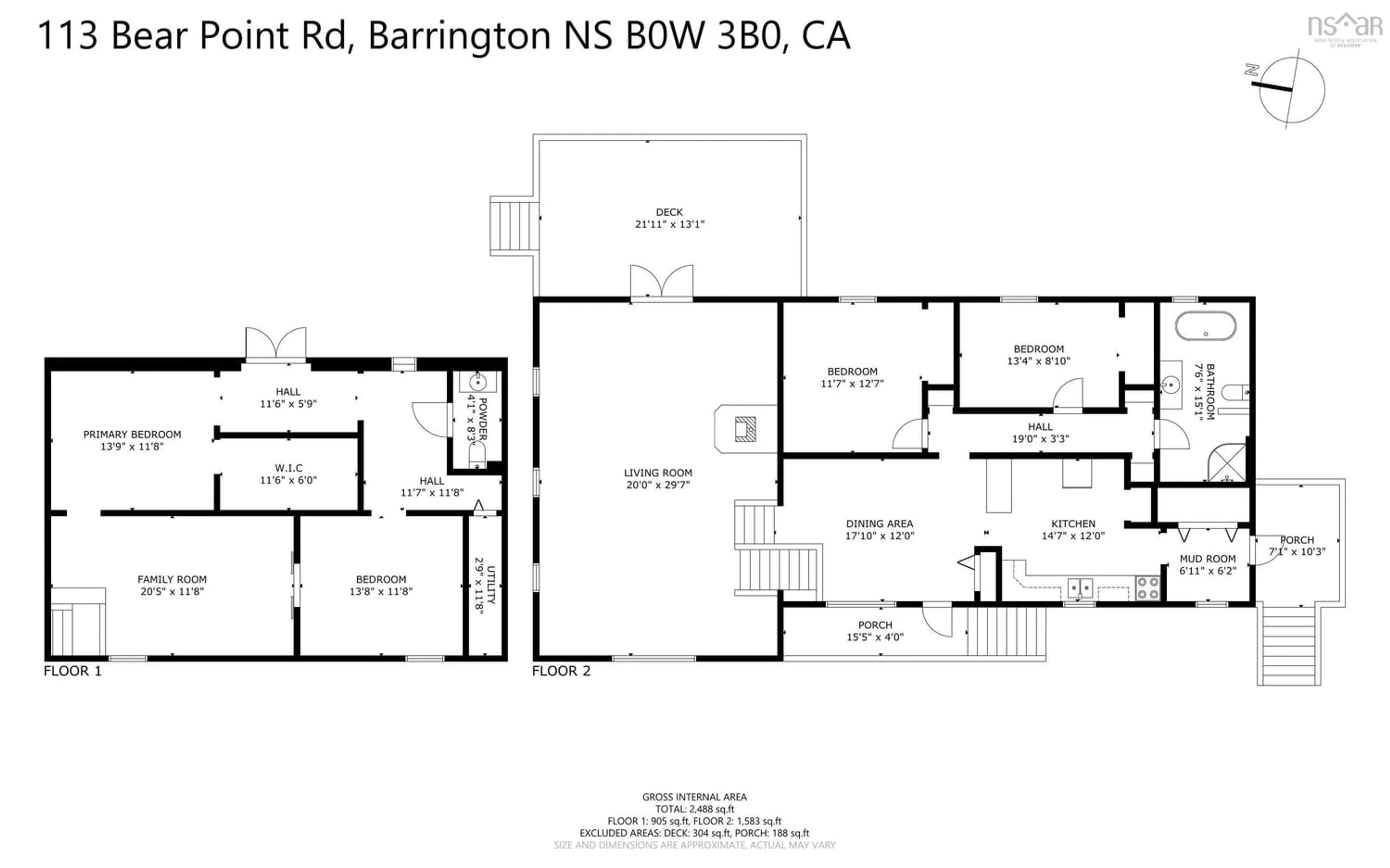 Floor plan for 113 Bear Point Rd, Shag Harbour Nova Scotia B0W 3B0