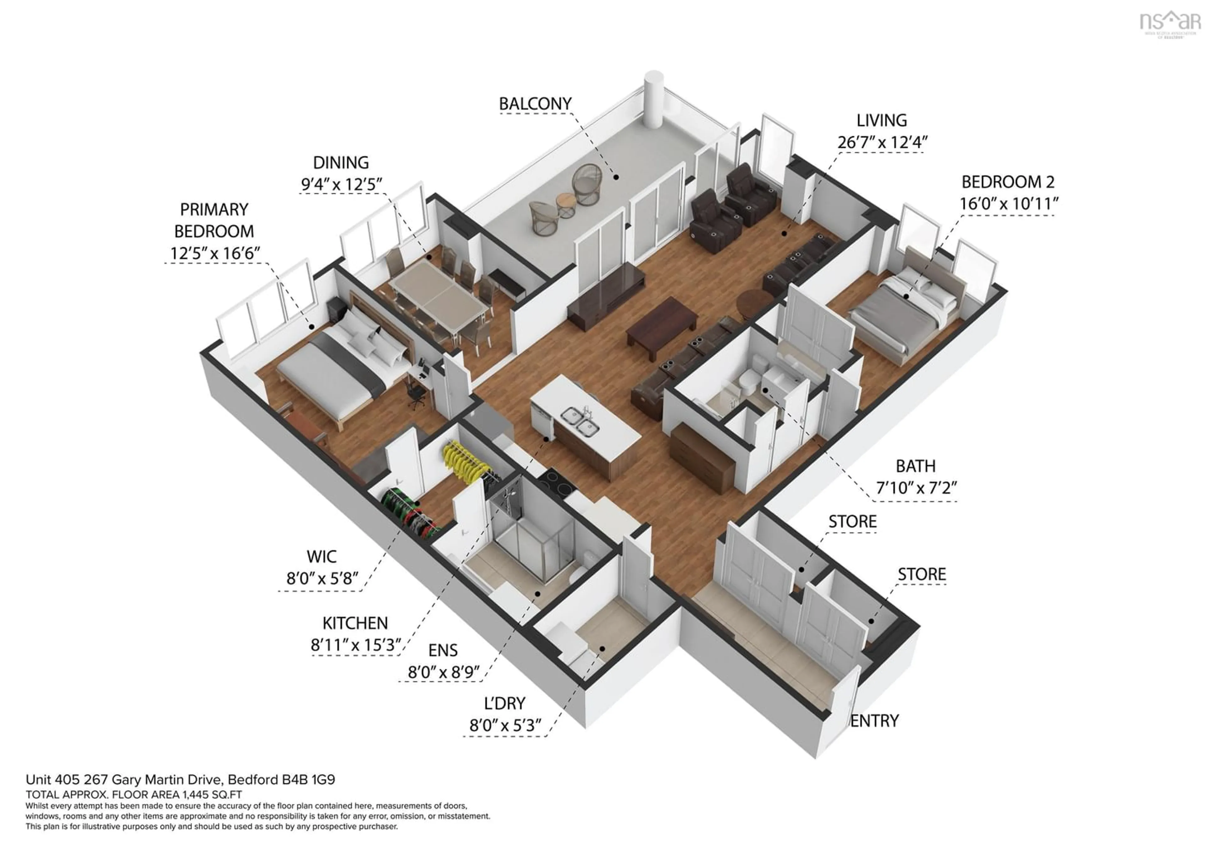 Floor plan for 267 Gary Martin Dr #405, Bedford West Nova Scotia B4B 0P5