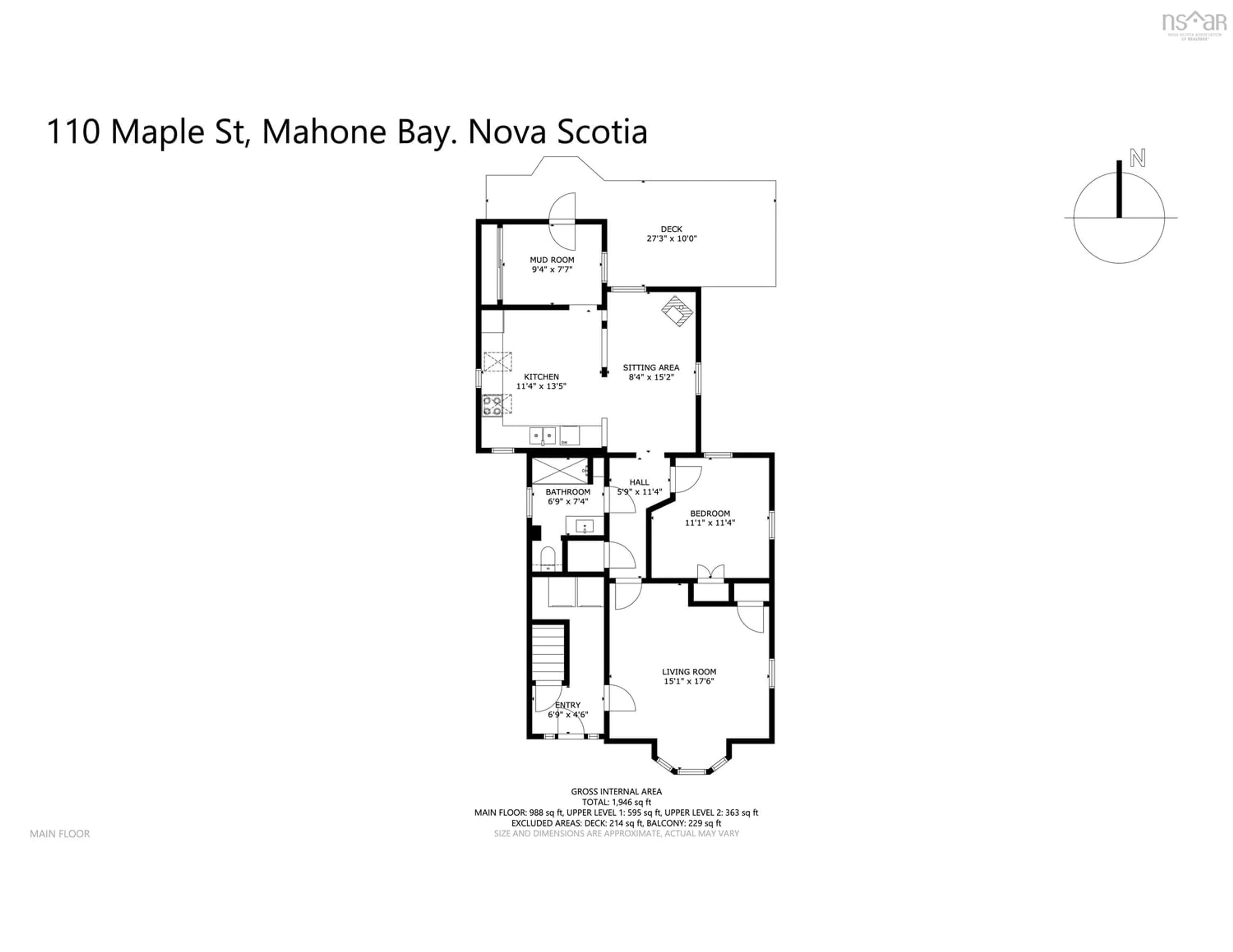 Floor plan for 110 Maple St, Mahone Bay Nova Scotia B0J 2E0
