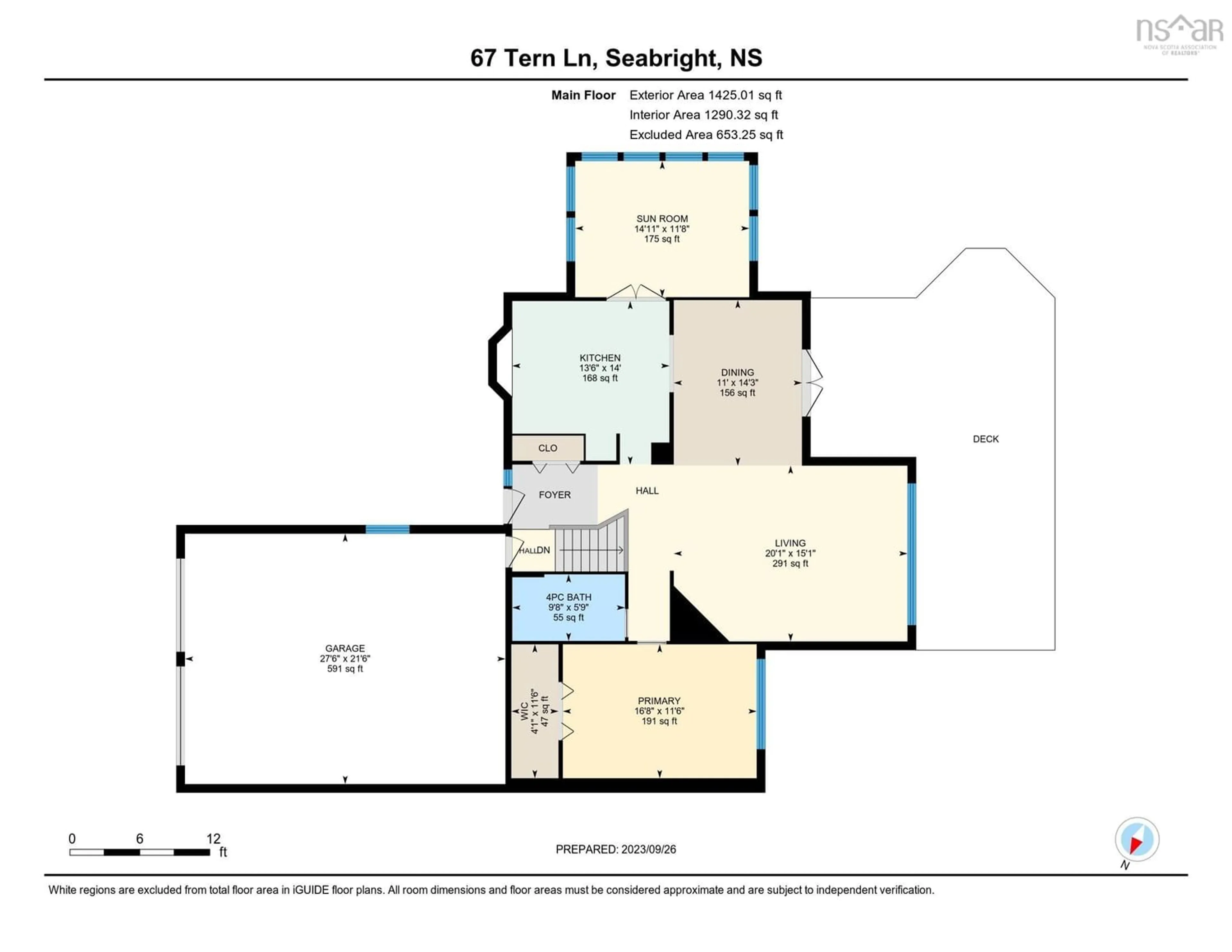 Floor plan for 67 Tern Lane, Seabright Nova Scotia B3Z 3B9