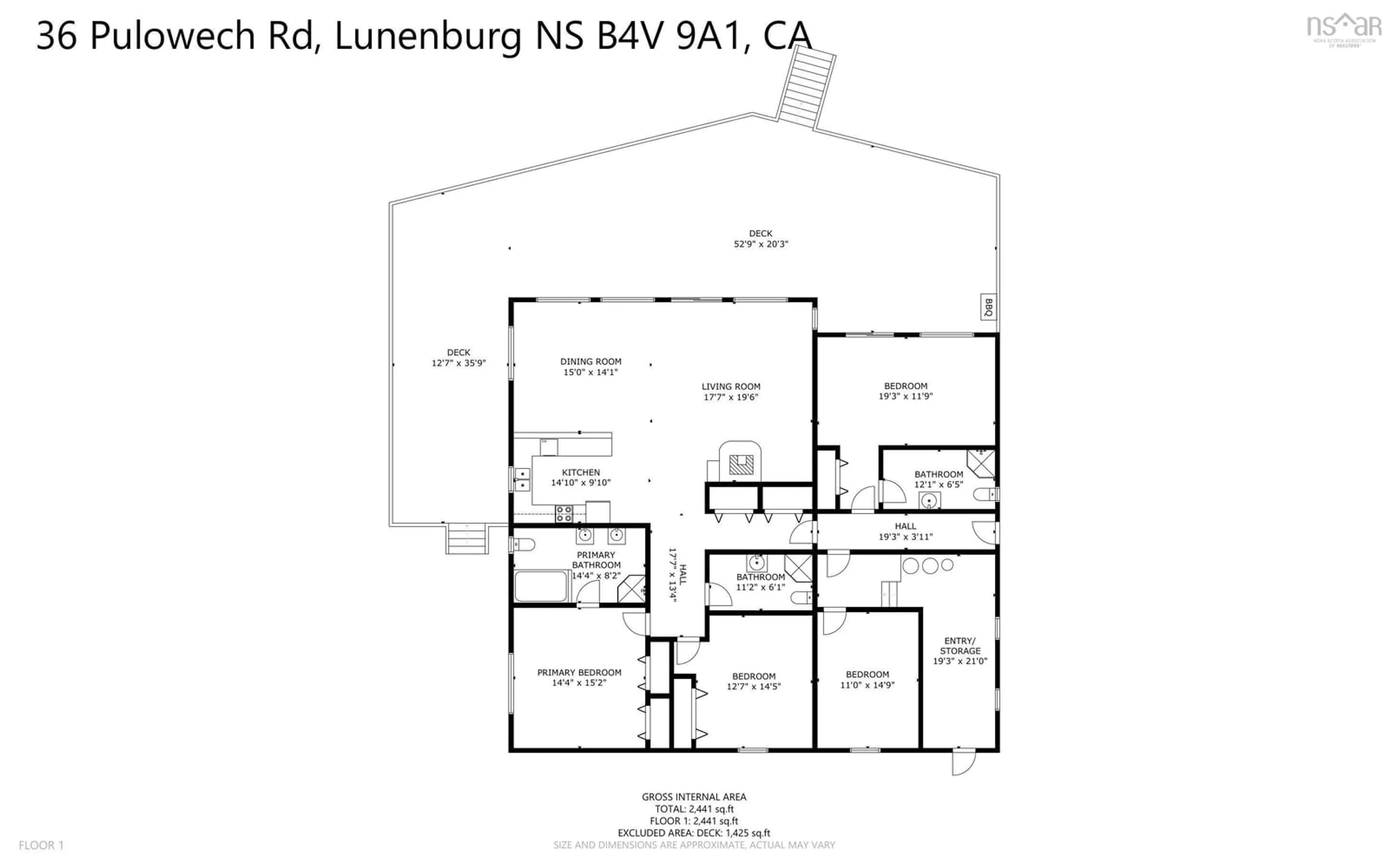 Floor plan for 36 Pulowech Rd, Camperdown Nova Scotia B4V 9A1